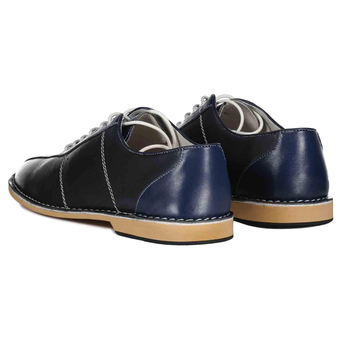 MADCAP ENGLAND All Up Retro 60s Mod Bowling Shoes Navy/Blue/Navy