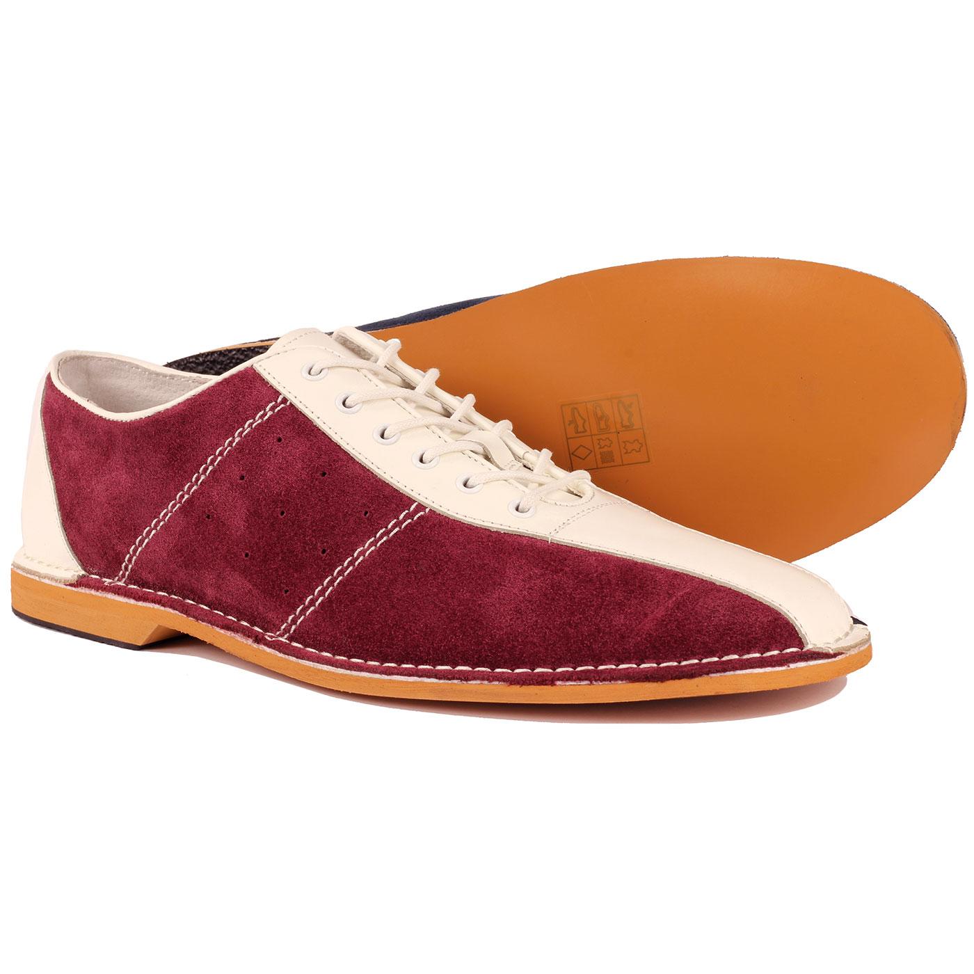 MADCAP ENGLAND All Up Bowling Shoes In Wine/White/Navy