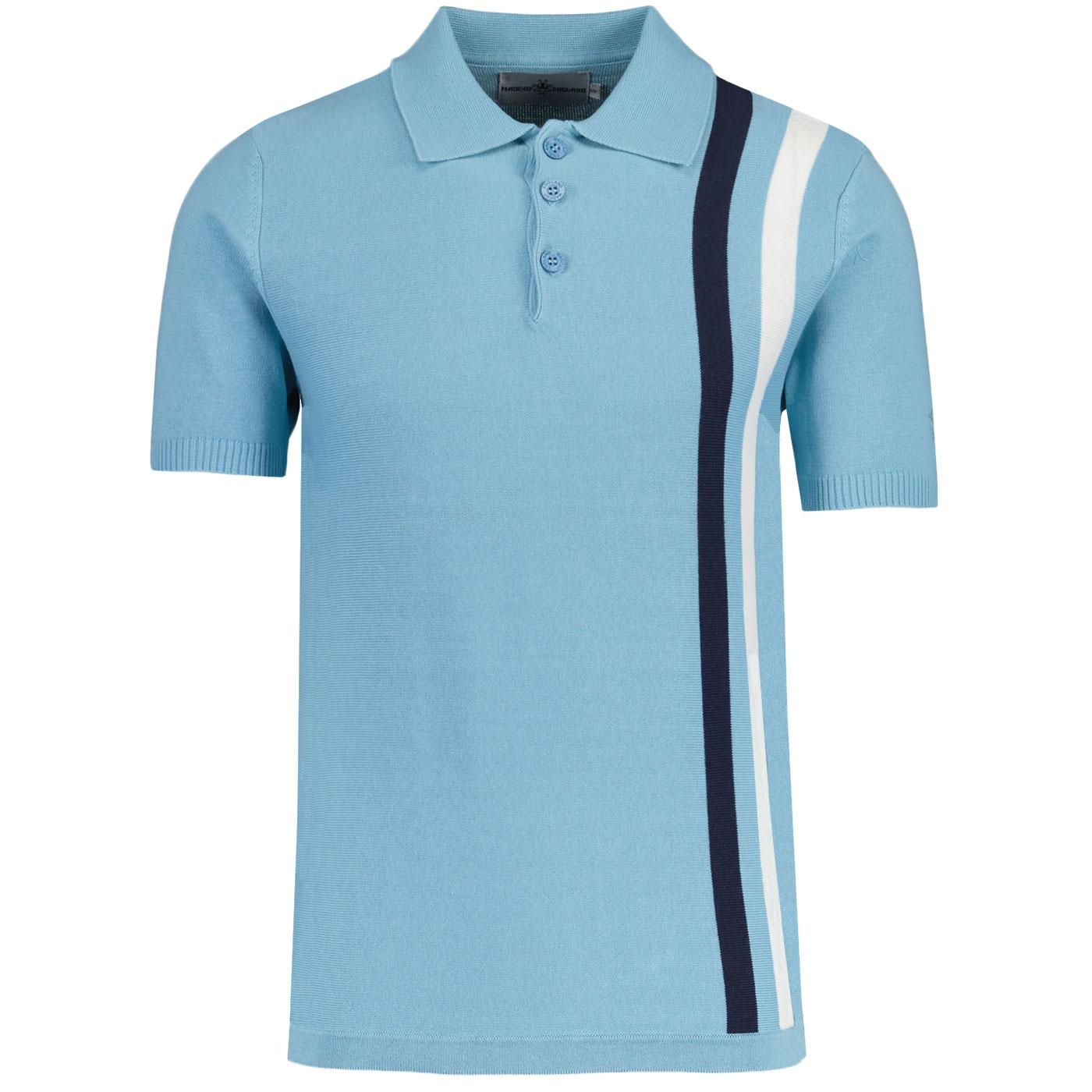 Beck MADCAP ENGLAND Mod Racing Stripe Knit Polo AB