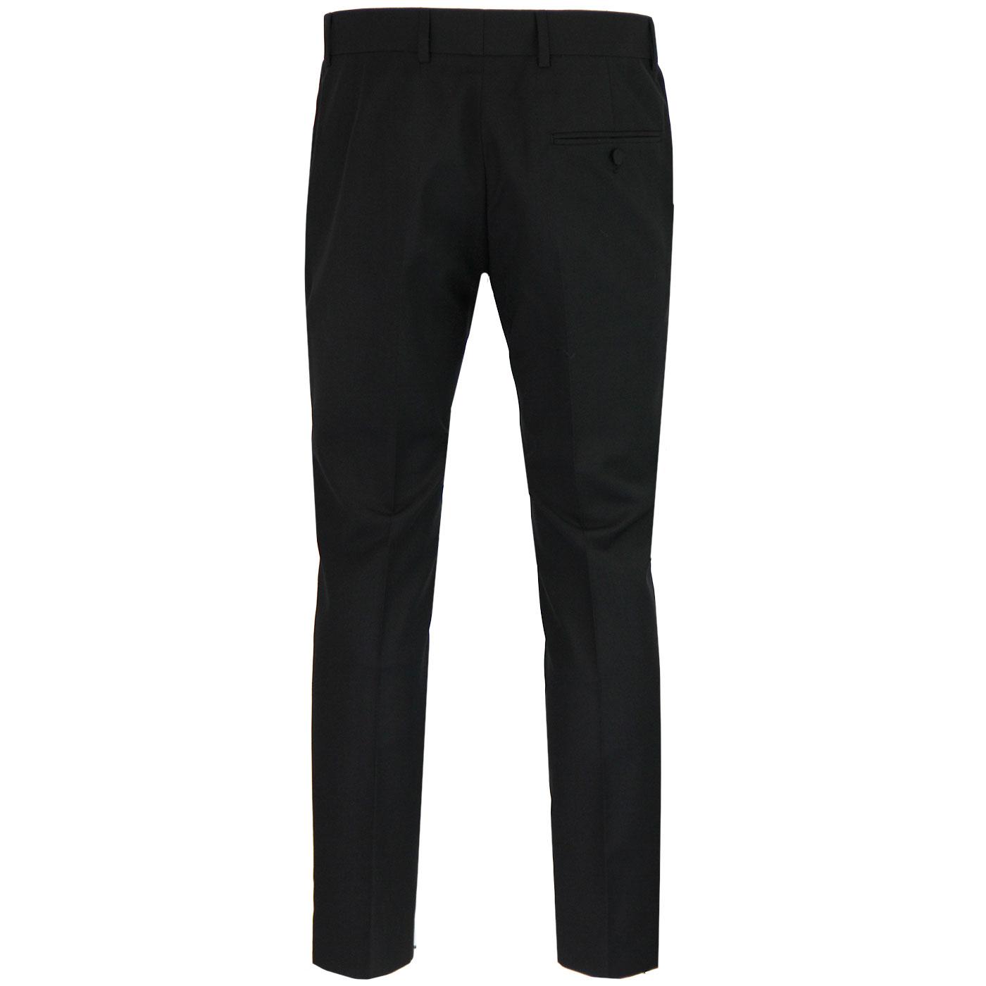 MADCAP ENGLAND Mod Mohair Slim Suit Trousers in Black