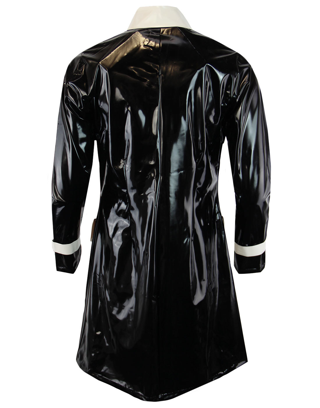 black pvc raincoat womens