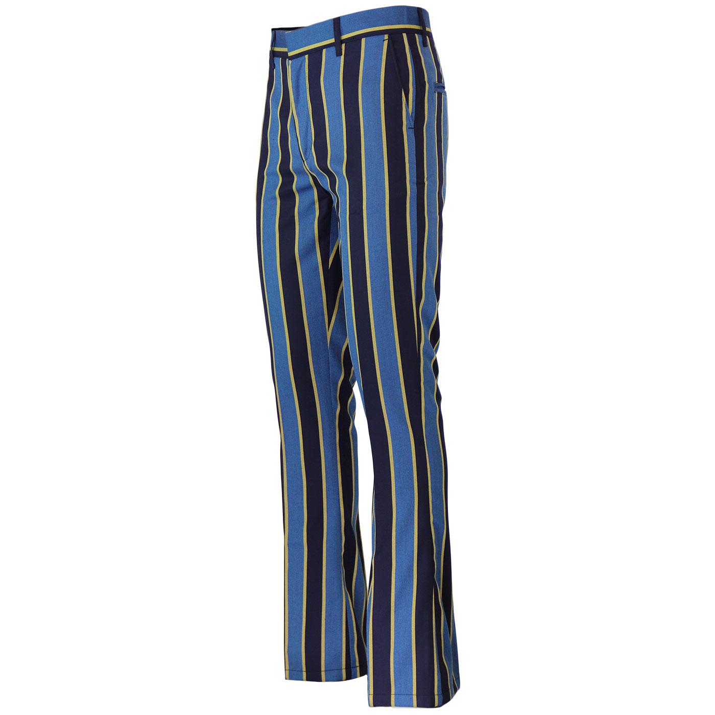striped bootcut pants