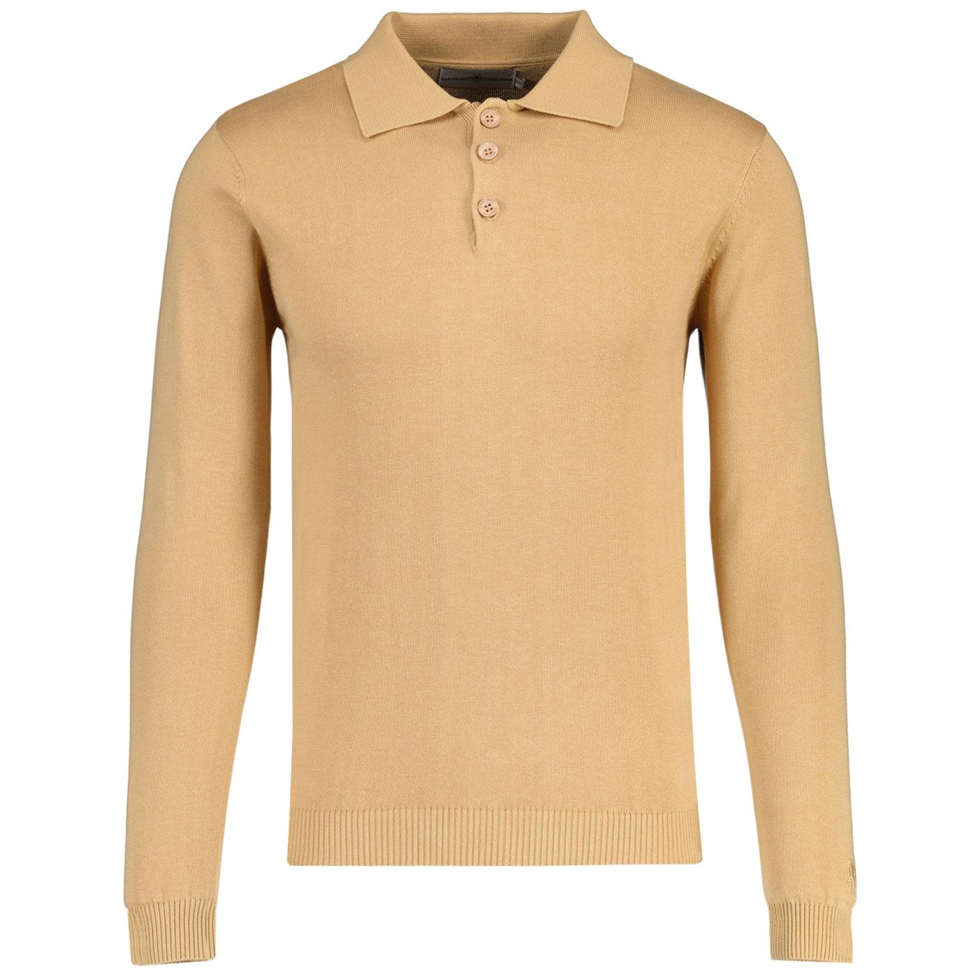 Brando Madcap England Mod Knitted Polo Latte