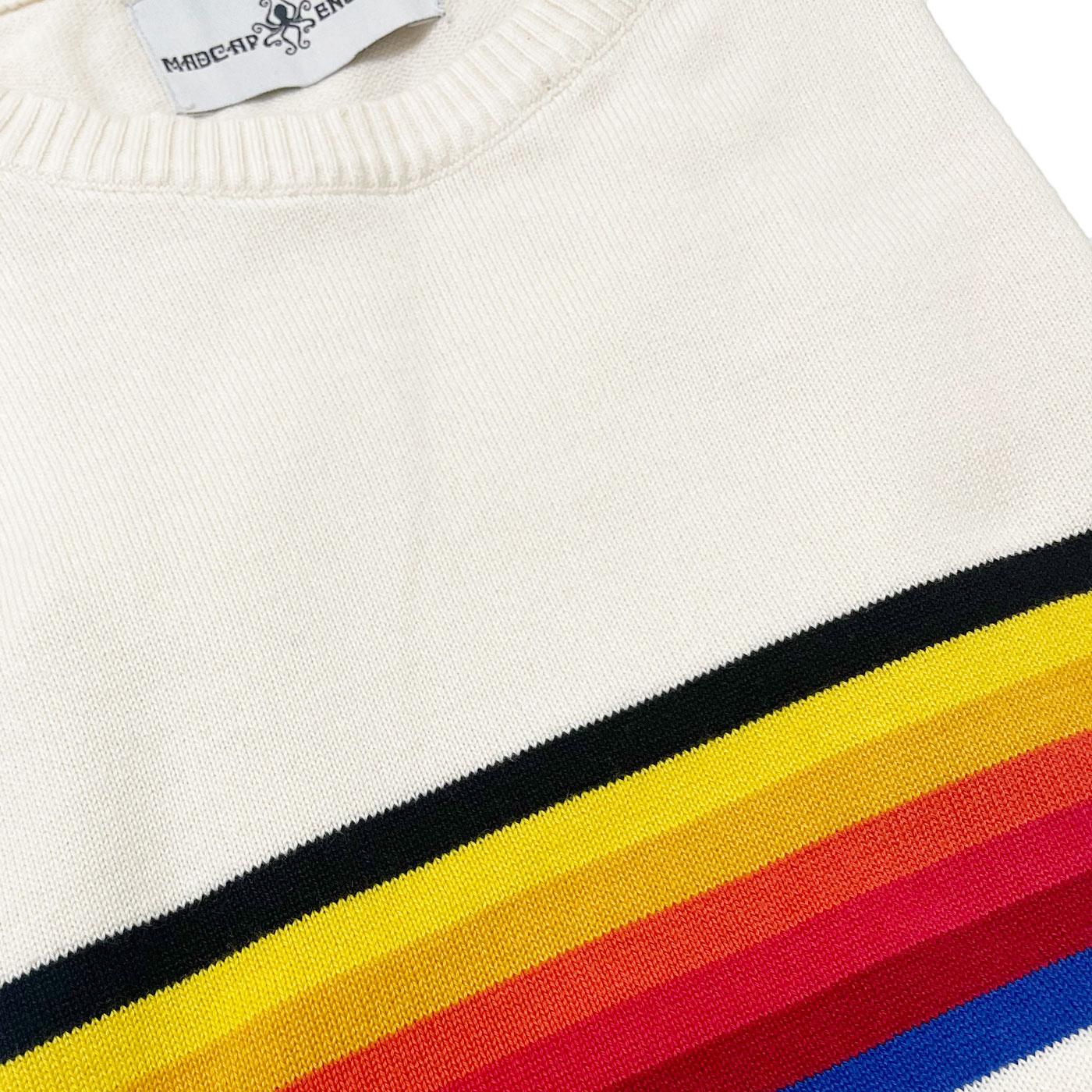 Madcap England Rainbow Rib Knit Tee Britpop MADCAP ENGLAND Rainbow