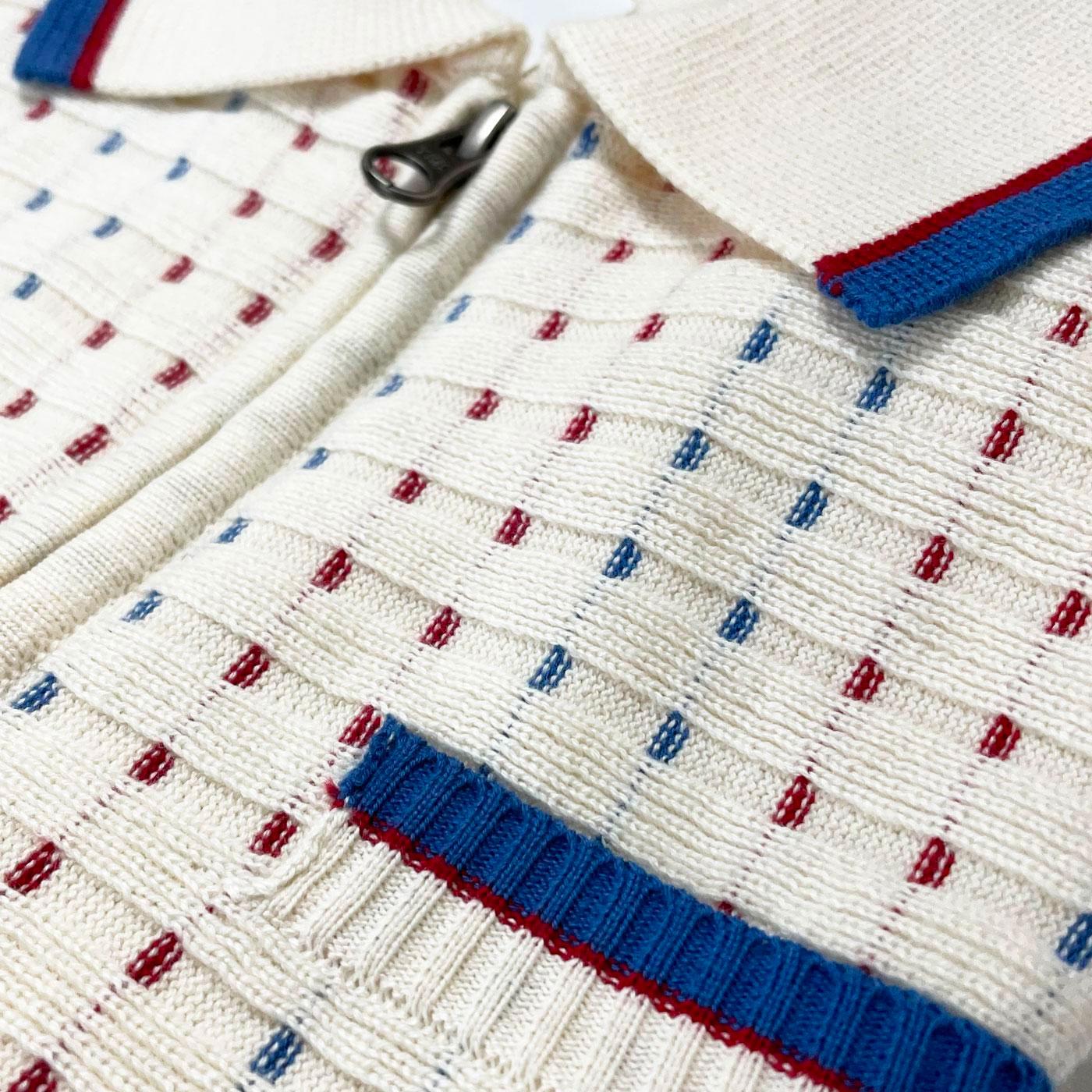Jacquard-knit polo shirt with micro pattern