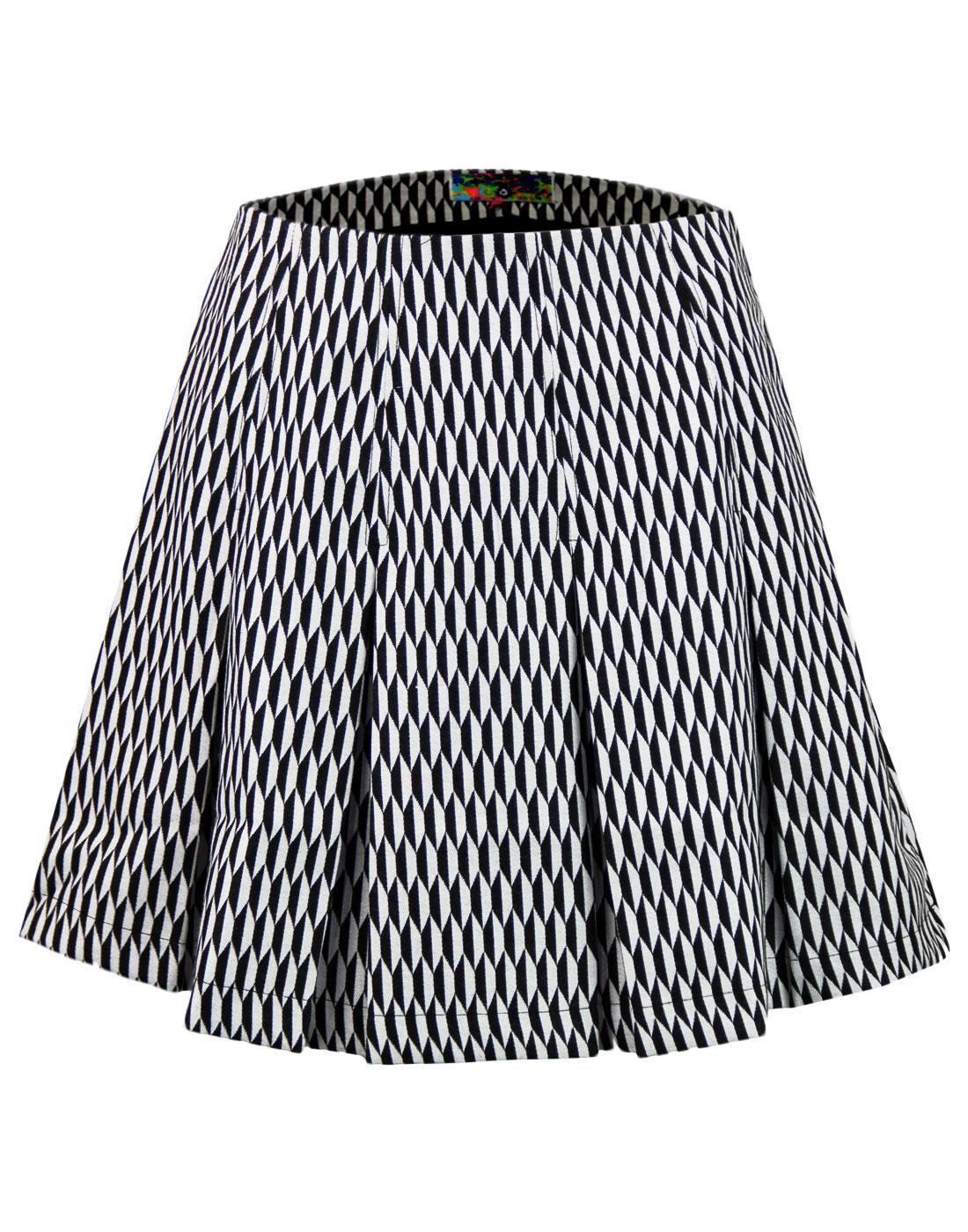 Ace MADCAP ENGLAND Mod Op Art Pleated Tennis Skirt