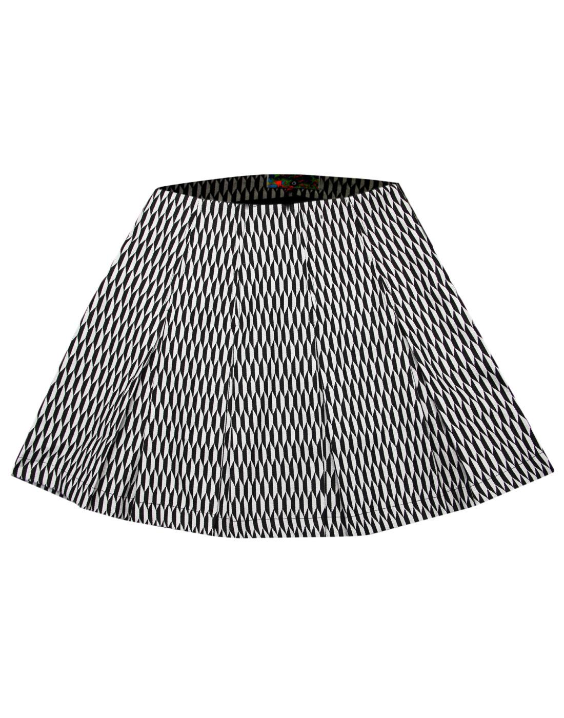 MADCAP ENGLAND Ace 60s Mod Harlequin Pleat Tennis Skirt