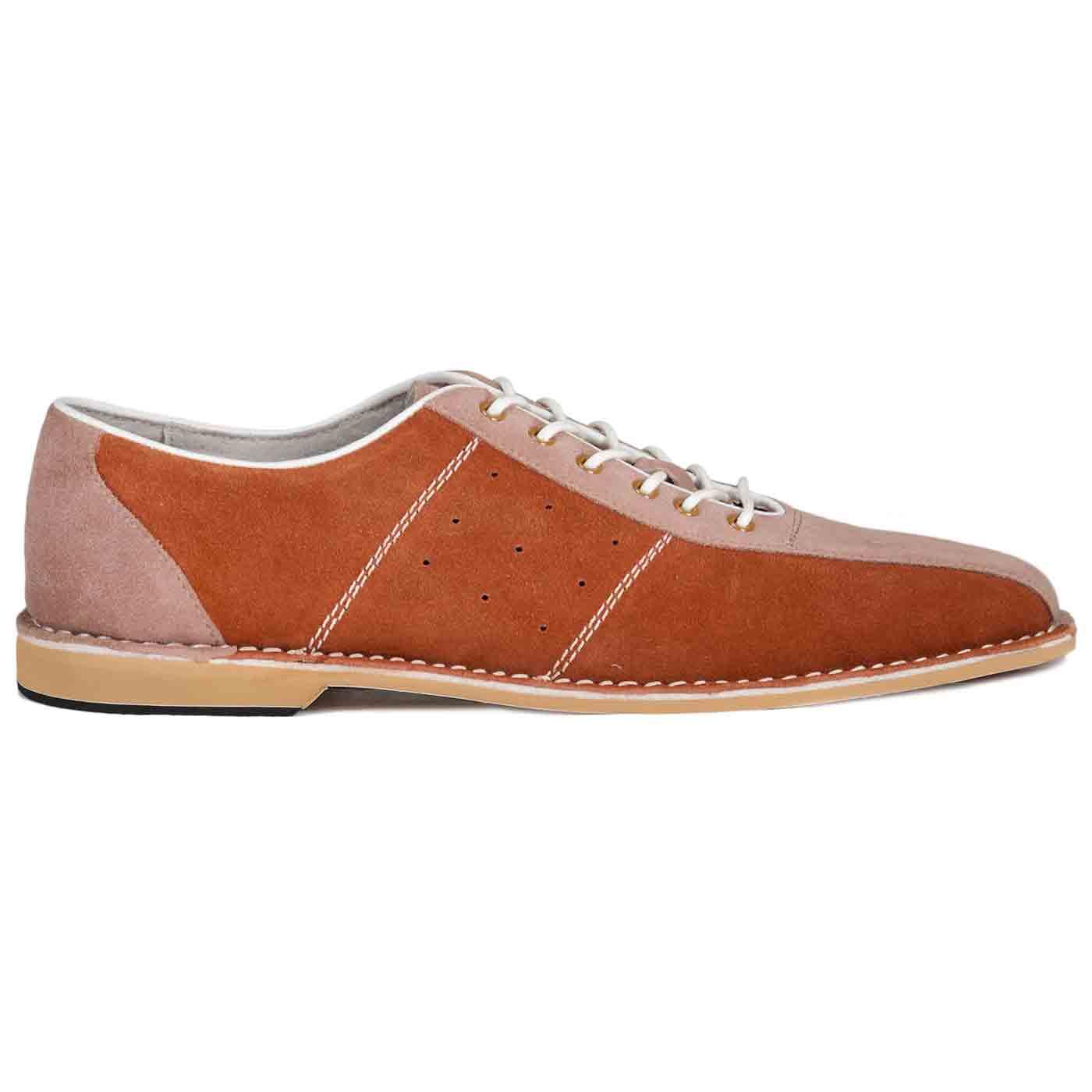 MADCAP ENGLAND The Dude Mod Suede Bowling Shoes in Mahogany