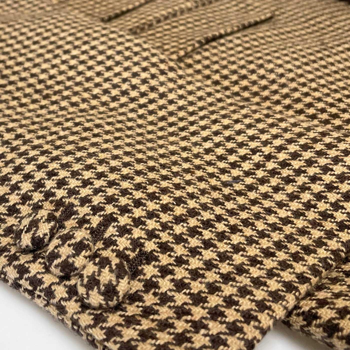 Dylan Madcap England Brushed Dogtooth 60s Mod Blazer in Chocolate