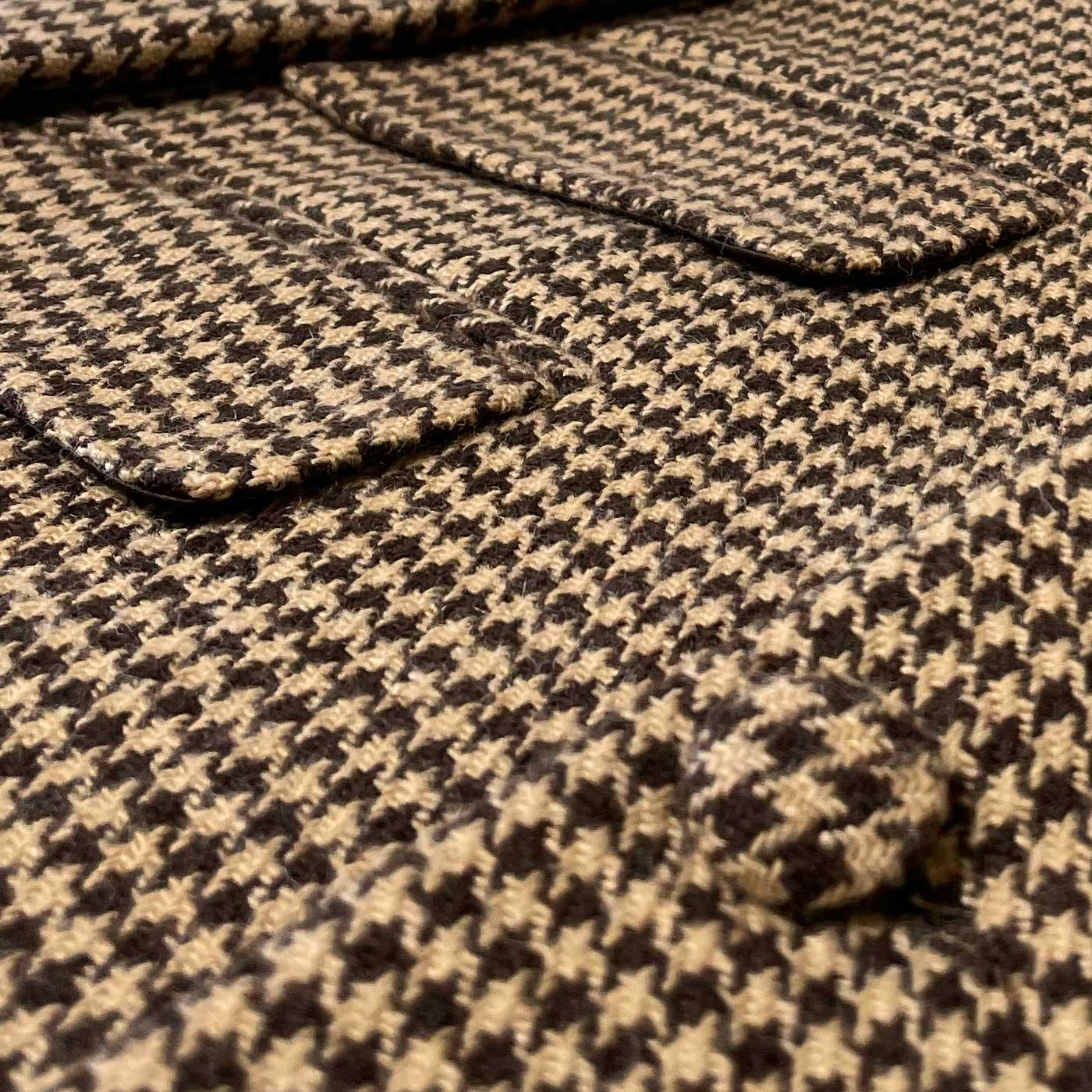 Dylan Madcap England Brushed Dogtooth 60s Mod Blazer in Chocolate