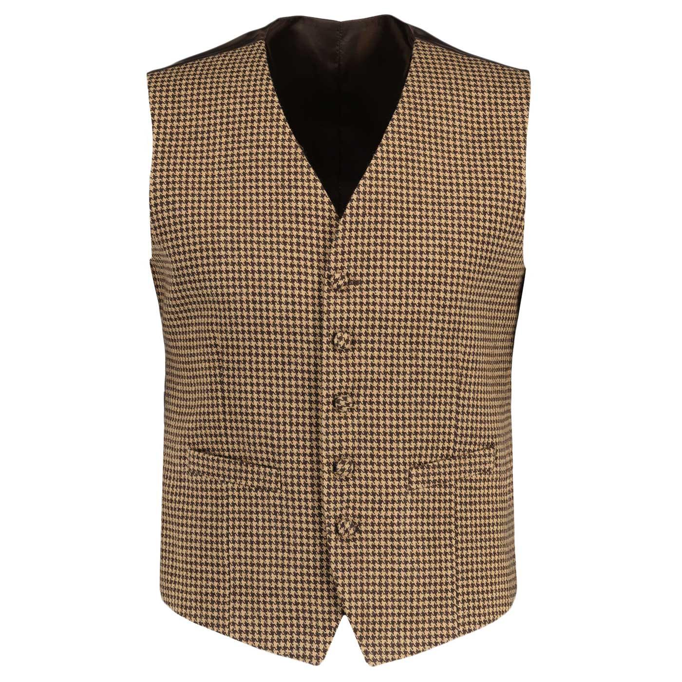 Dylan MADCAP ENGLAND 60s Mod Dogtooth Waistcoat CB