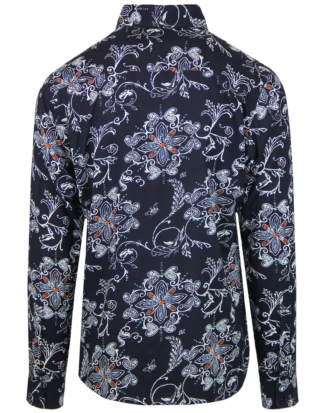 MADCAP ENGLAND Garageflower 60s Mod Rayon Floral Shirt