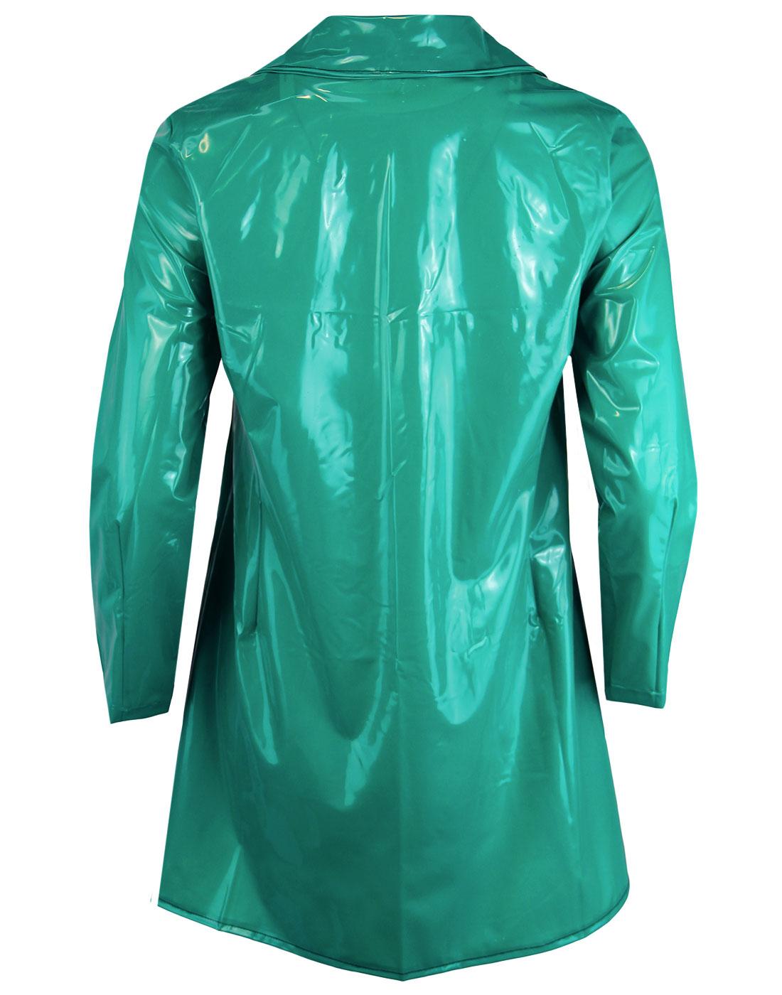 60/'s Spring Light Weight Punker Coat Hipster Raincoat UK MOD 60/'s MOD Era Blue Plaid Rain Coat 60/'s Mod Raincoat