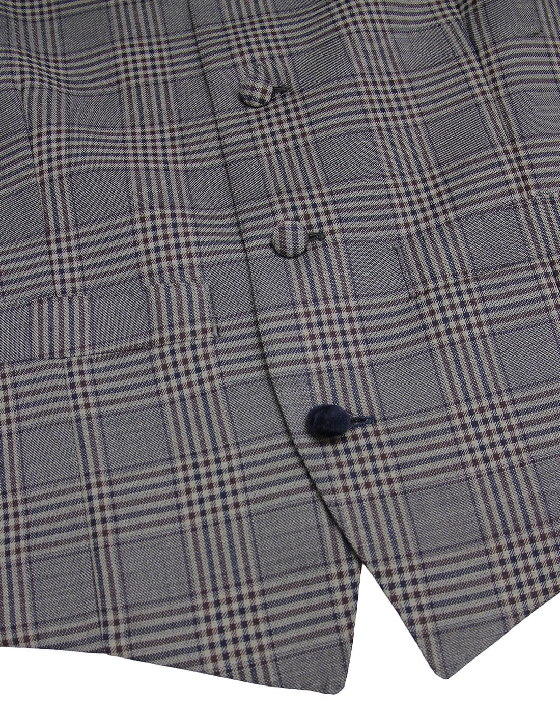 MADCAP ENGLAND Prince of Wales Check Velvet Collar Suit