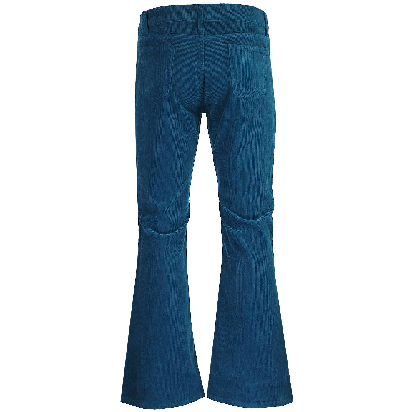 MADCAP ENGLAND Retro 1970s Corduroy Flares in Ink Blue