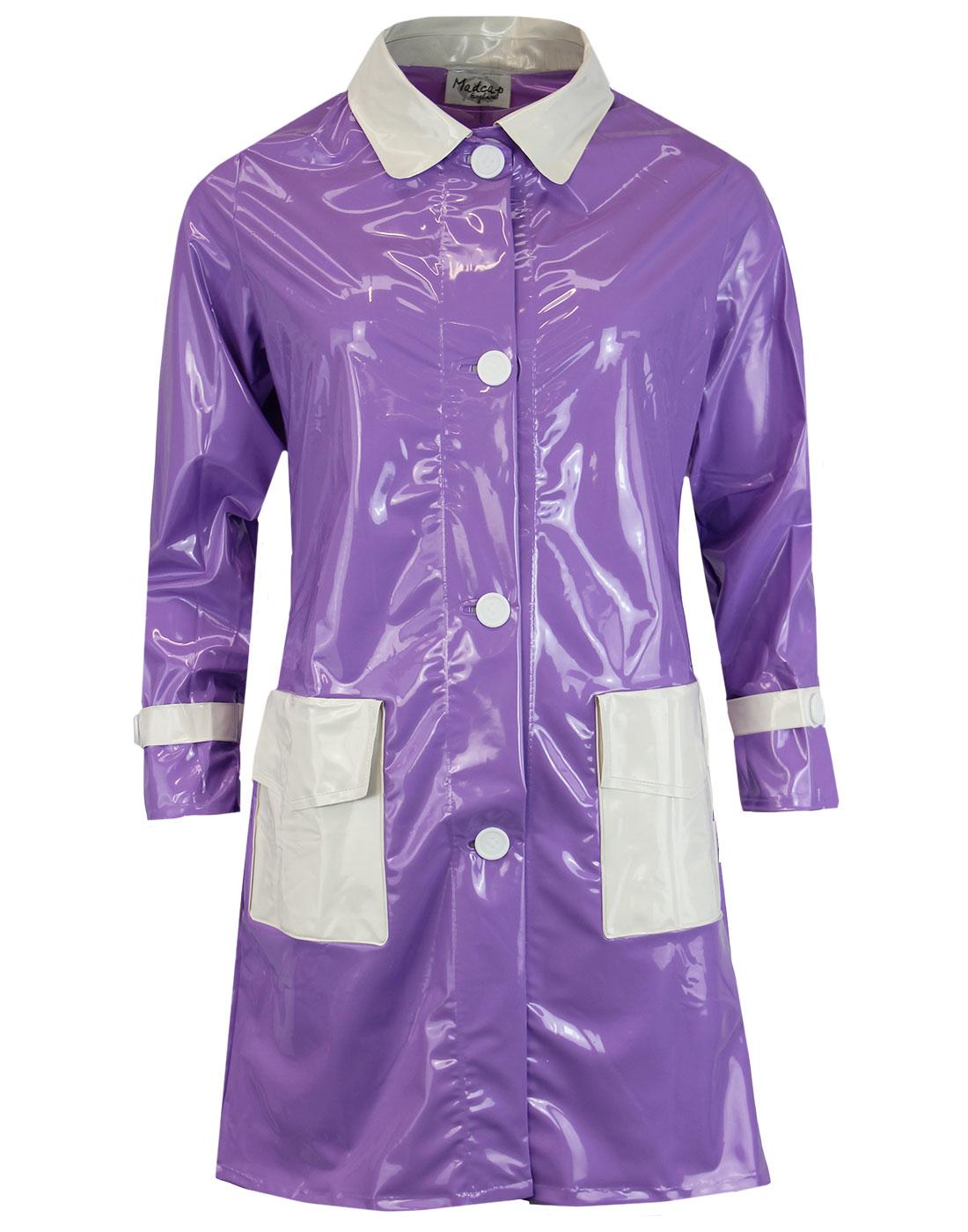 Robin Retro Mod 1960s PVC Raincoat 