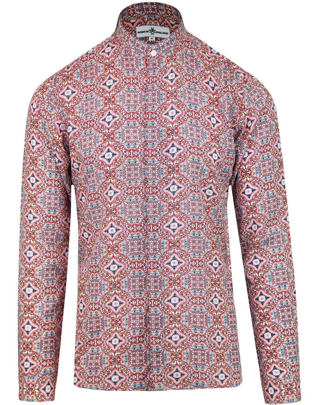 Lotus Floral MADCAP ENGLAND Grandad Collar Shirt