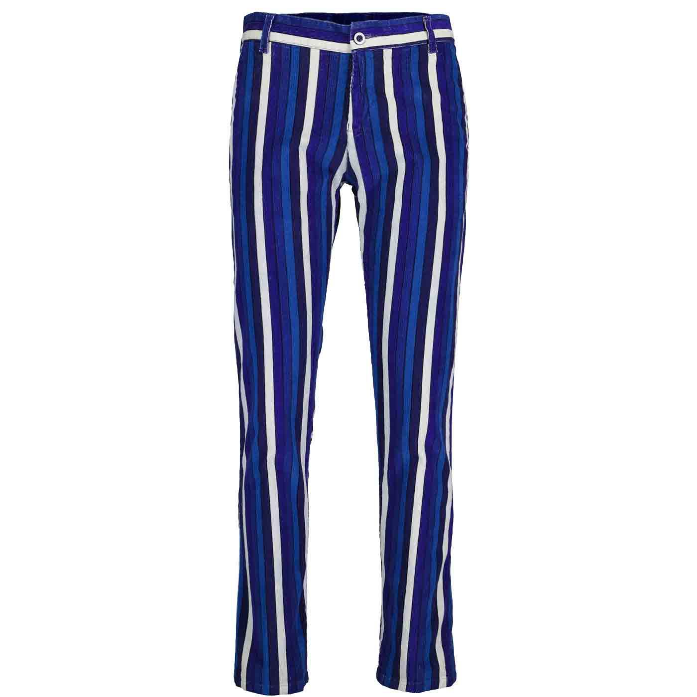 Spectrum Stripe MADCAP ENGLAND Slim Leg Cords BLUE