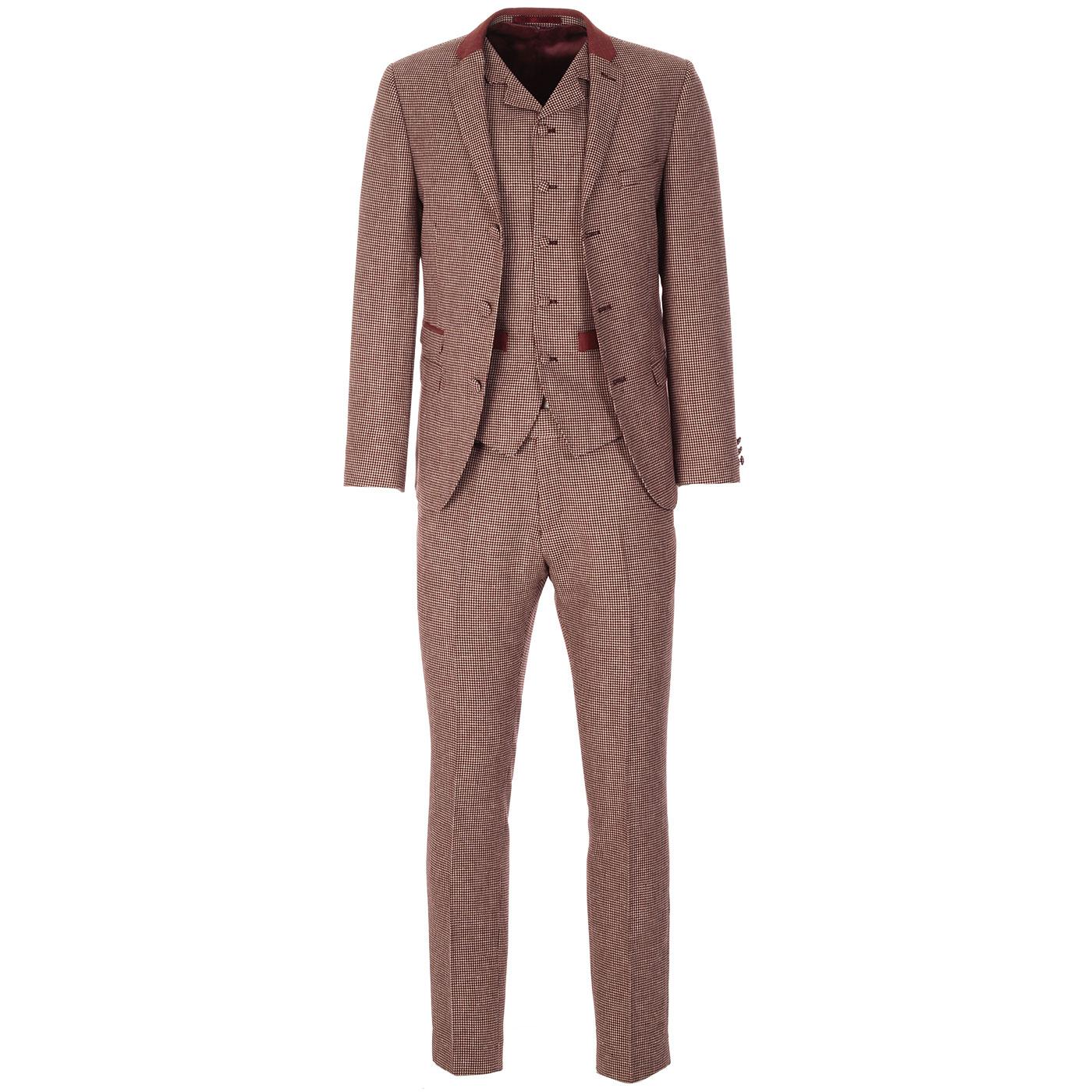 MADCAP ENGLAND 60s Mod 2/3 Piece Suit in Dogtooth
