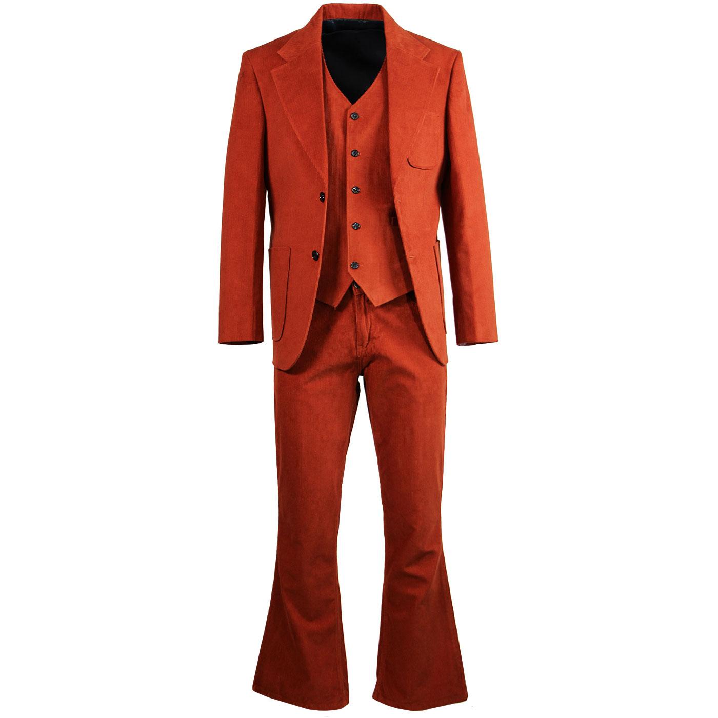 Montana MADCAP ENGLAND 70s Flared Cord Suit - Rust
