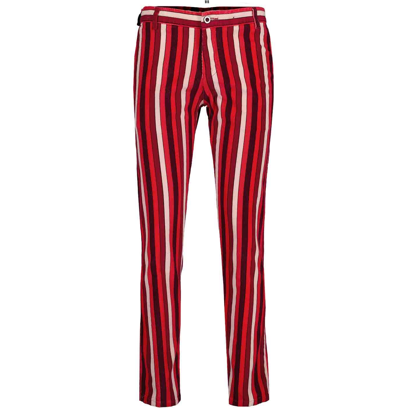 Spectrum Stripe MADCAP ENGLAND Slim Leg Cords RED