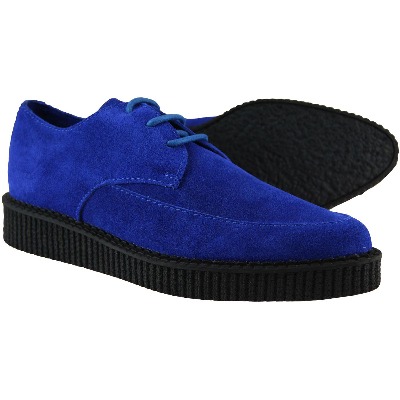 50s Blue Suede Creeper Shoes