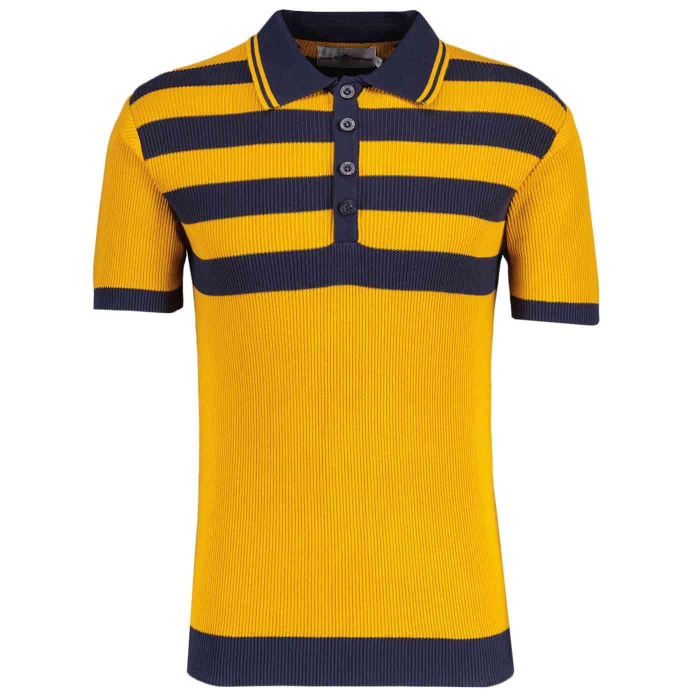 Terry MADCAP ENGLAND Mod Ribbed Stripe Polo (GO)