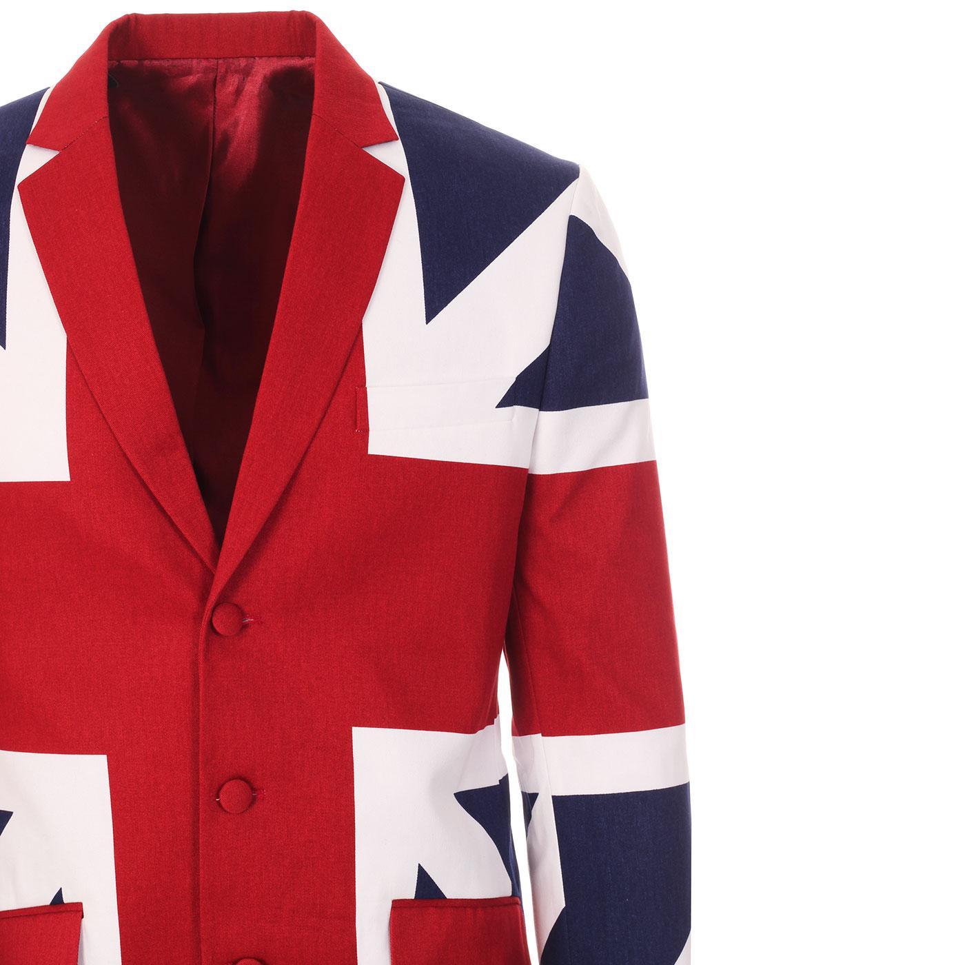 MADCAP ENGLAND Townshend Retro Mod Union Jack Blazer Jacket