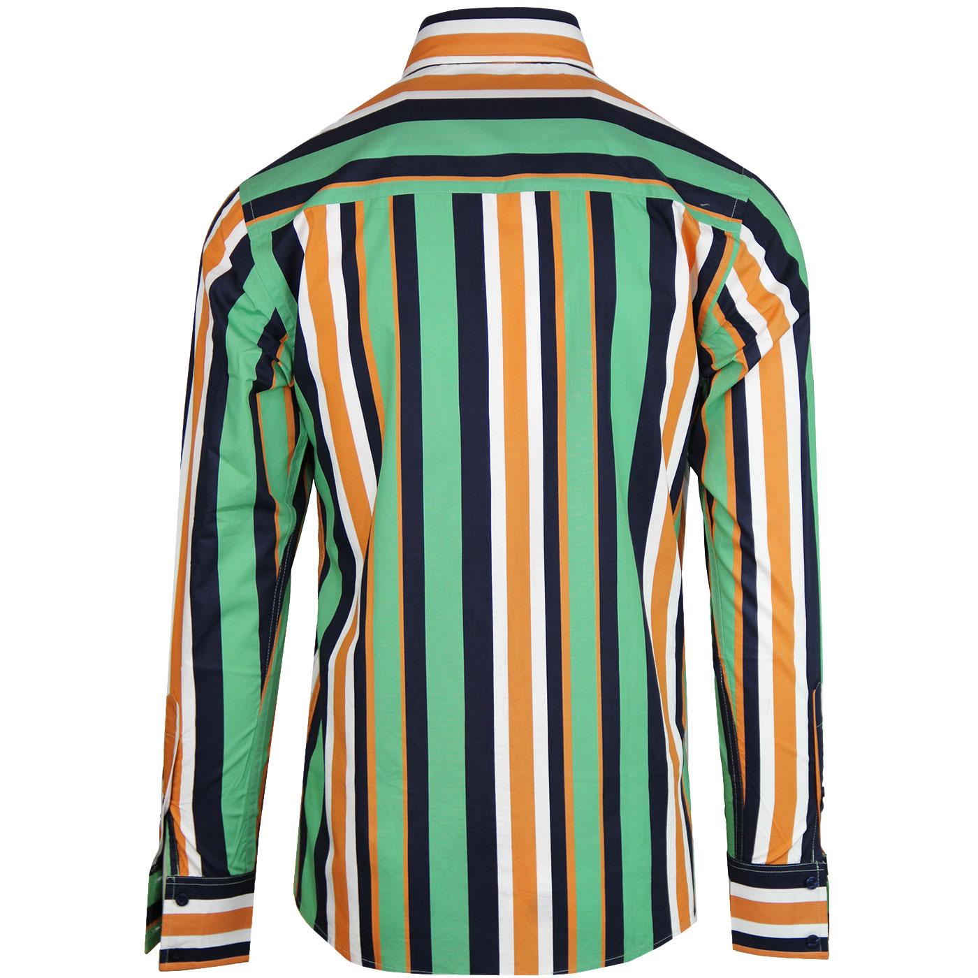 MADCAP ENGLAND Trip Stripe Men's Retro 60s Mod Shirt