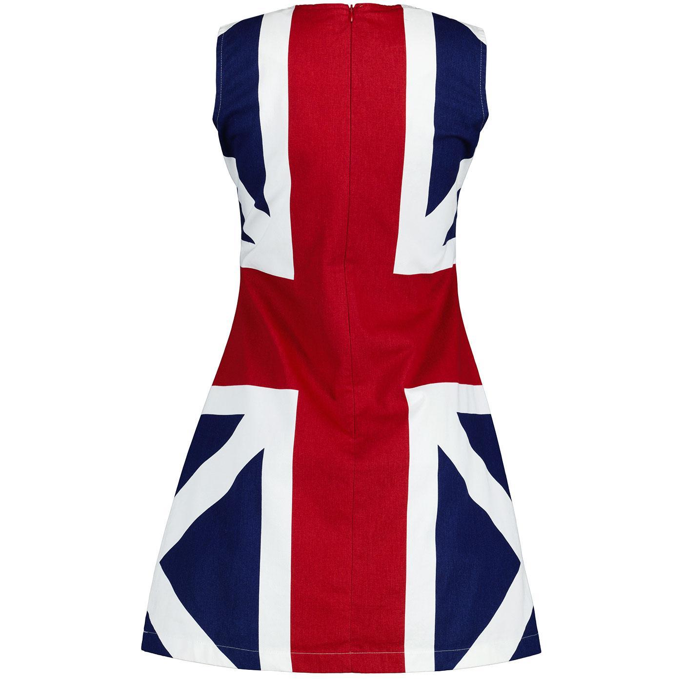 MADCAP ENGLAND Mod Save The Queen 1960s Union Jack Dress