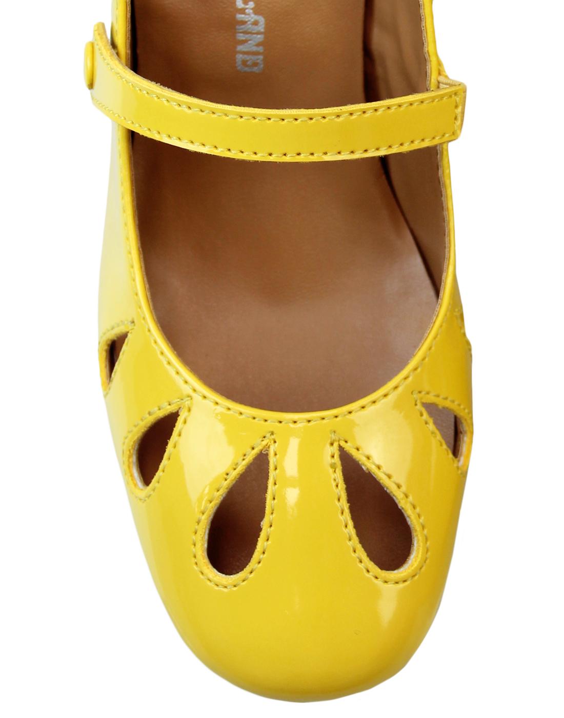 yellow mary jane shoes