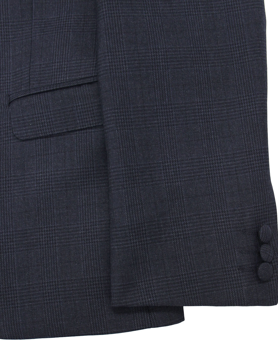 Madcap England Retro Mod 3 Piece Suit in Dark Blue Check