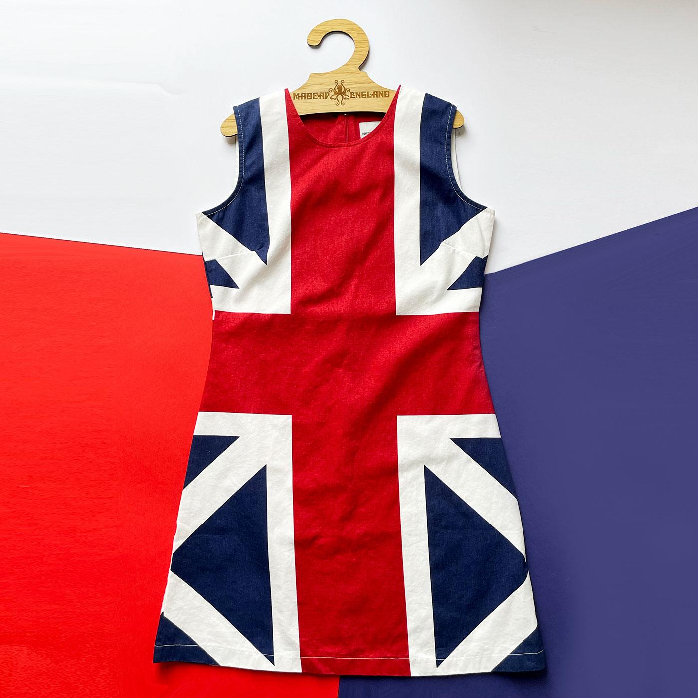 MADCAP ENGLAND Mod Save The Queen 1960s Union Jack Dress