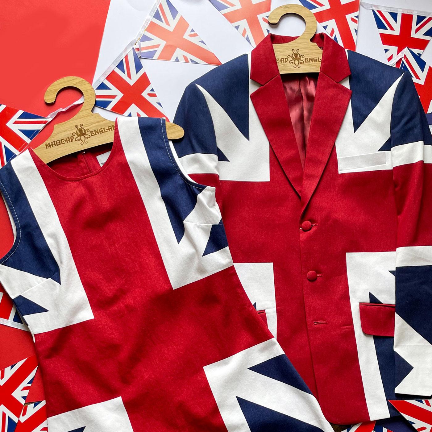 MADCAP ENGLAND Mod Save The Queen 1960s Union Jack Dress