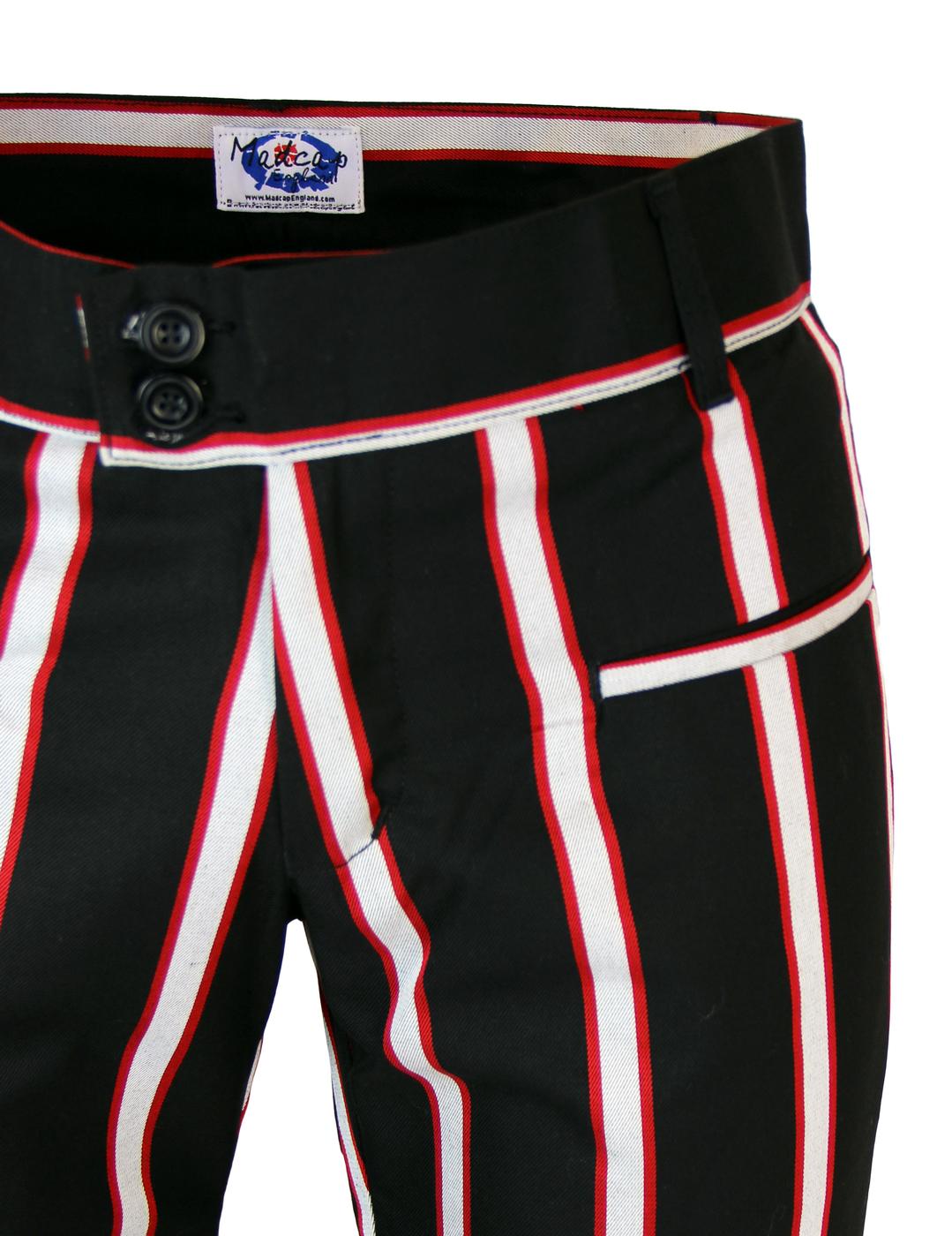 Hapshash MADCAP ENGLAND Retro 60s Mod Stripe Bootcut Trousers