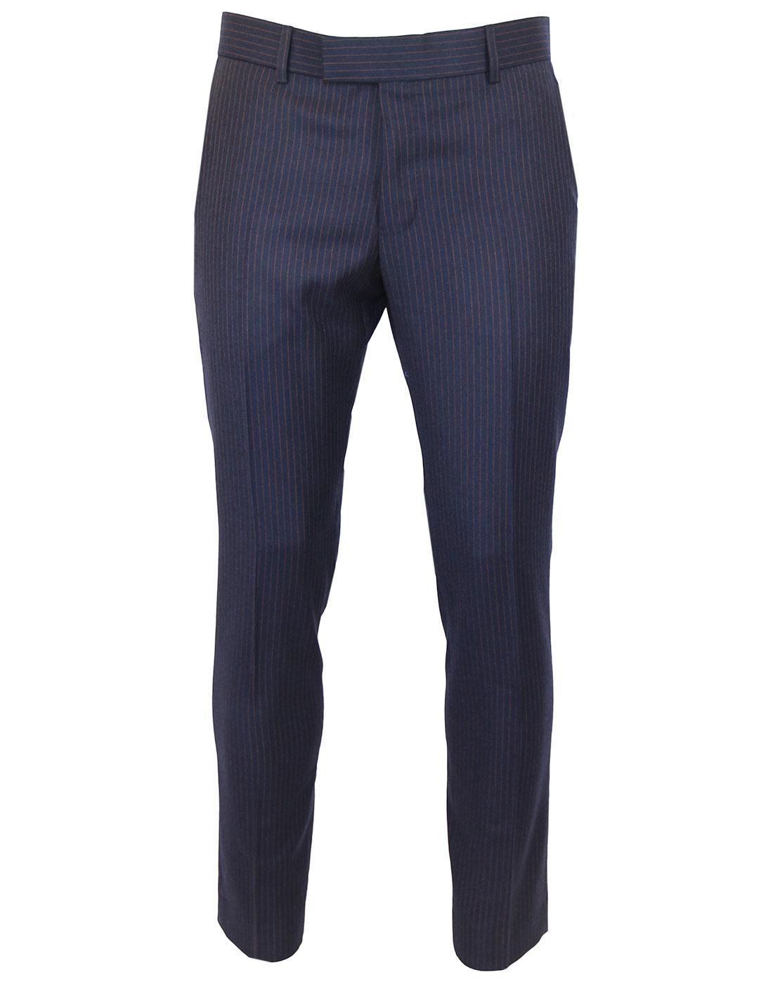 MADCAP ENGLAND Mod Flannel Stripe Suit Trousers
