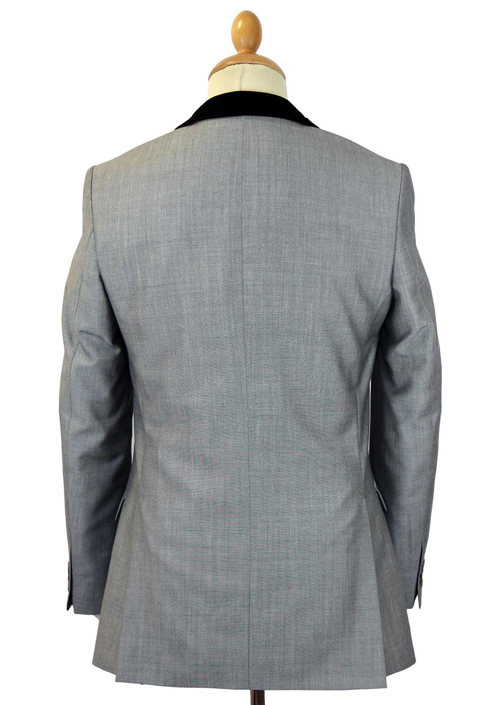 Madcap England Fab 4 Button Mod Suit in Silver Mohair Tonic