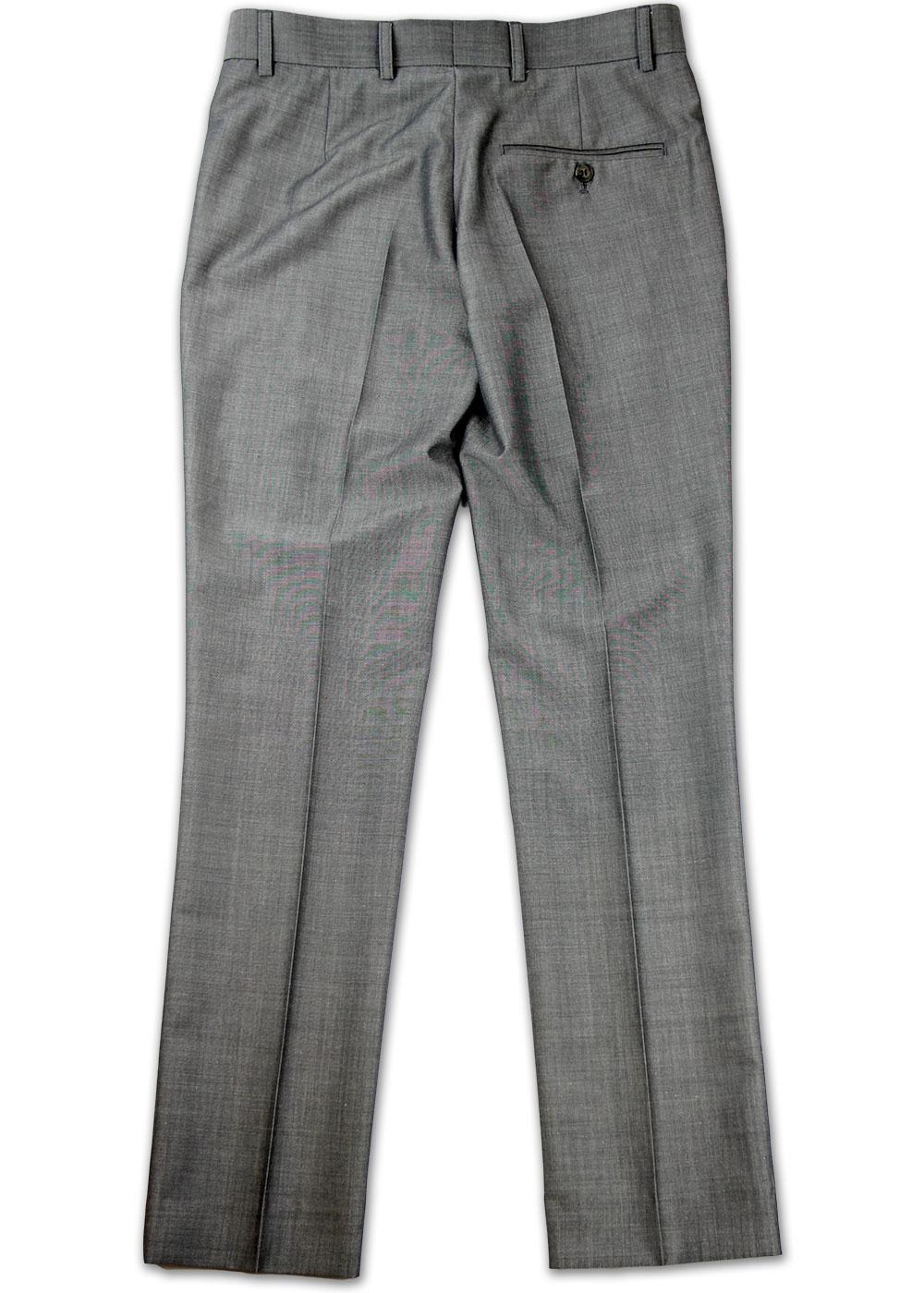 Madcap England Fab 4 Button Mod Suit in Silver Mohair Tonic