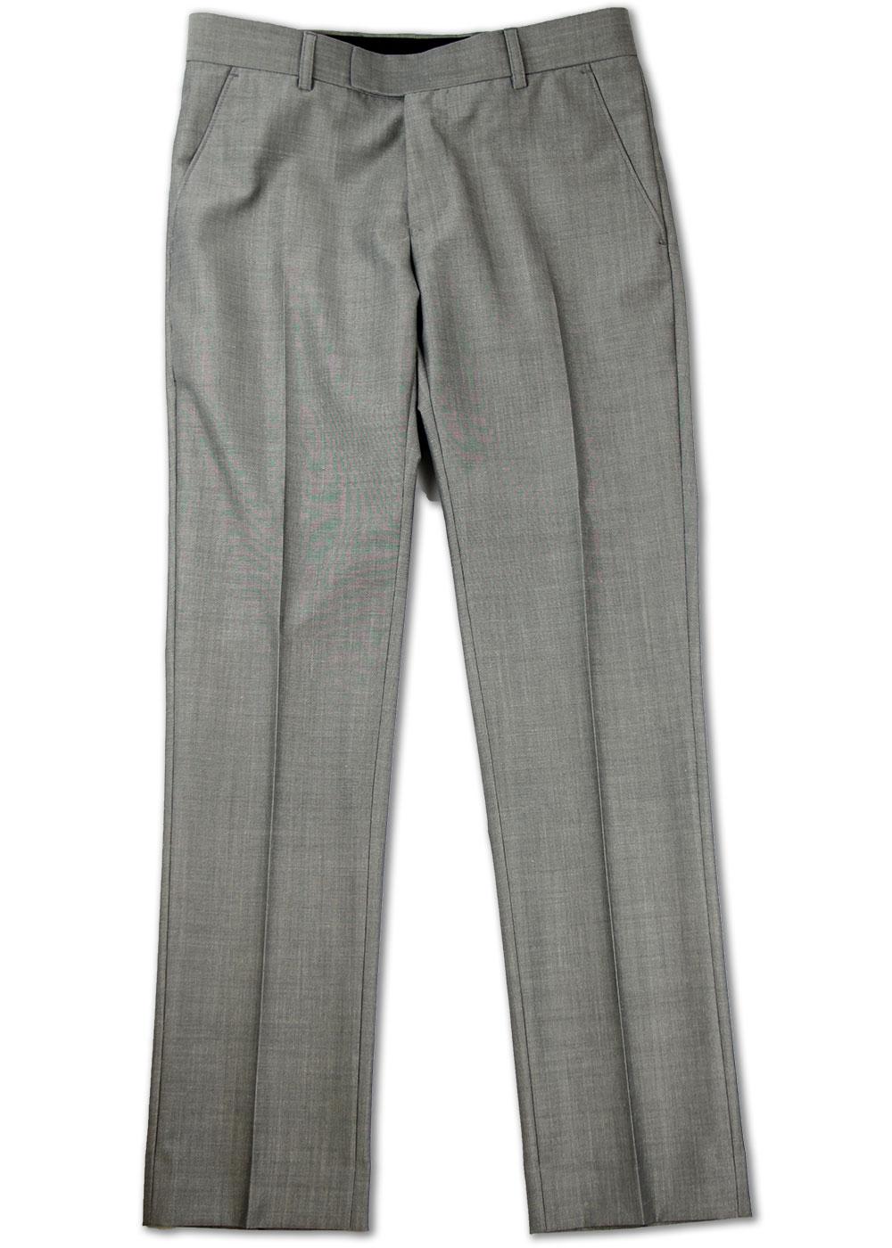 Madcap England Fab 4 Button Mod Suit in Silver Mohair Tonic