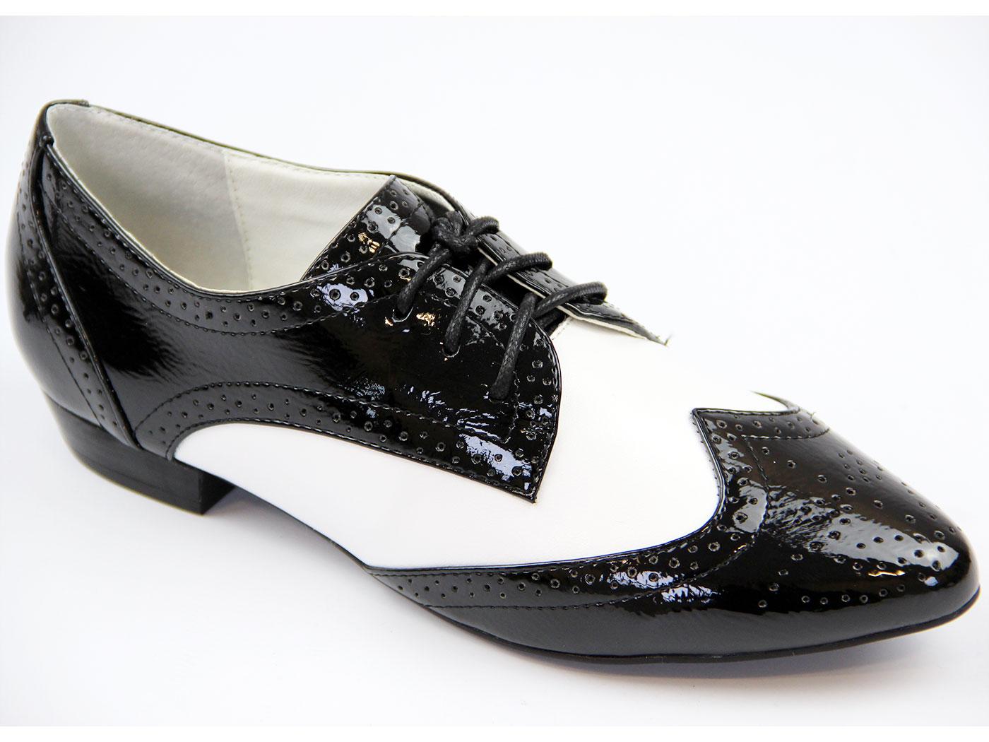 black and white brogues