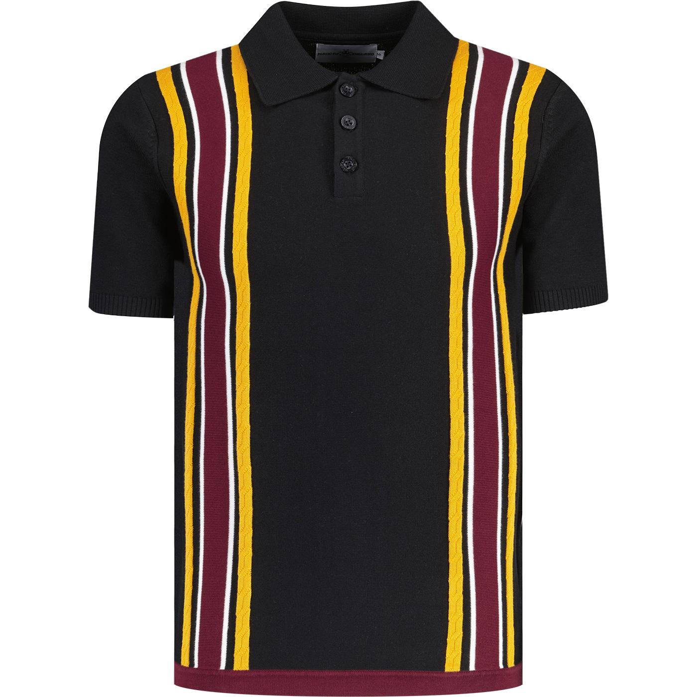 Victor Madcap England Mod Cable Stripe Knit Polo B