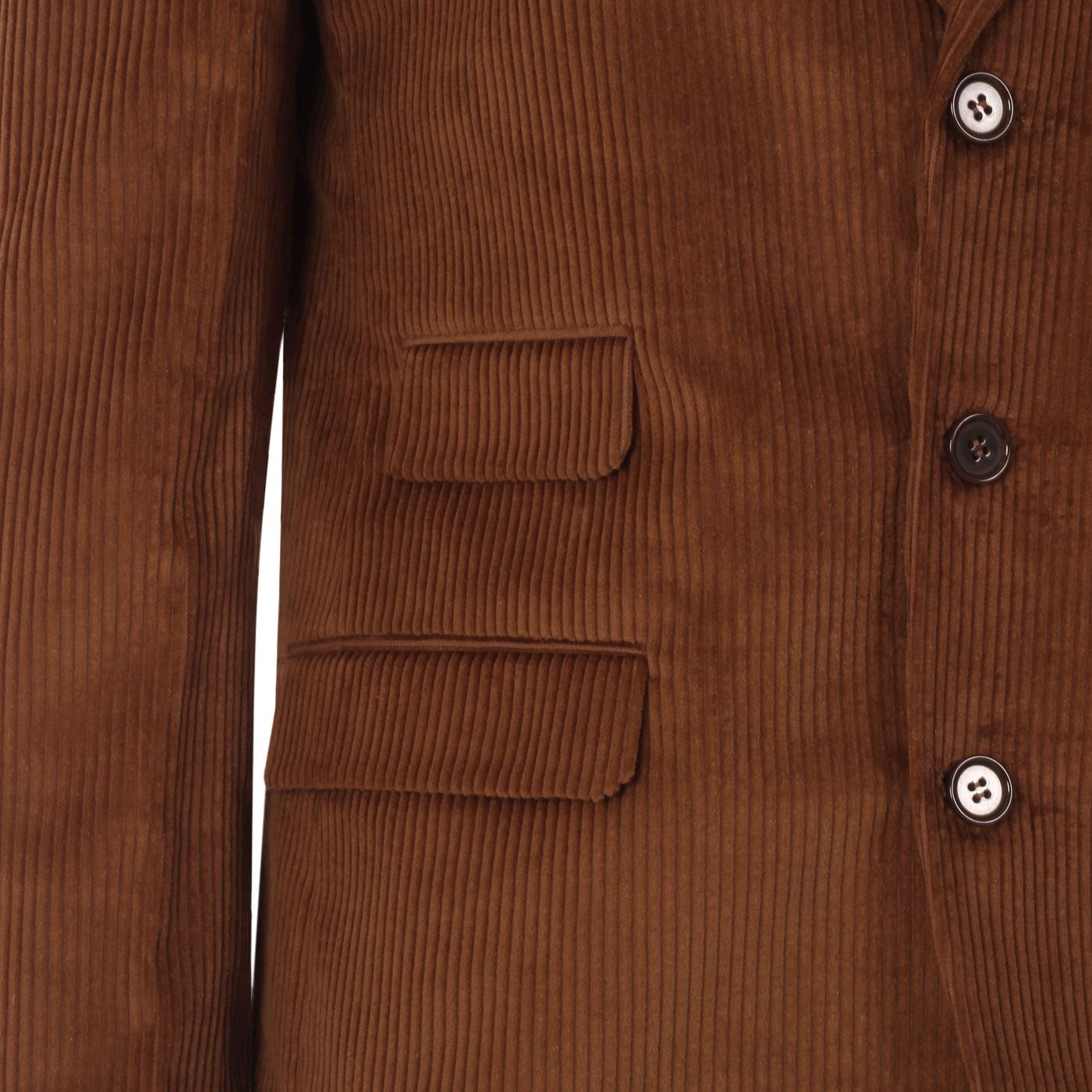 Hemmings MADCAP ENGLAND Cord 3 Button Blazer in Toffee