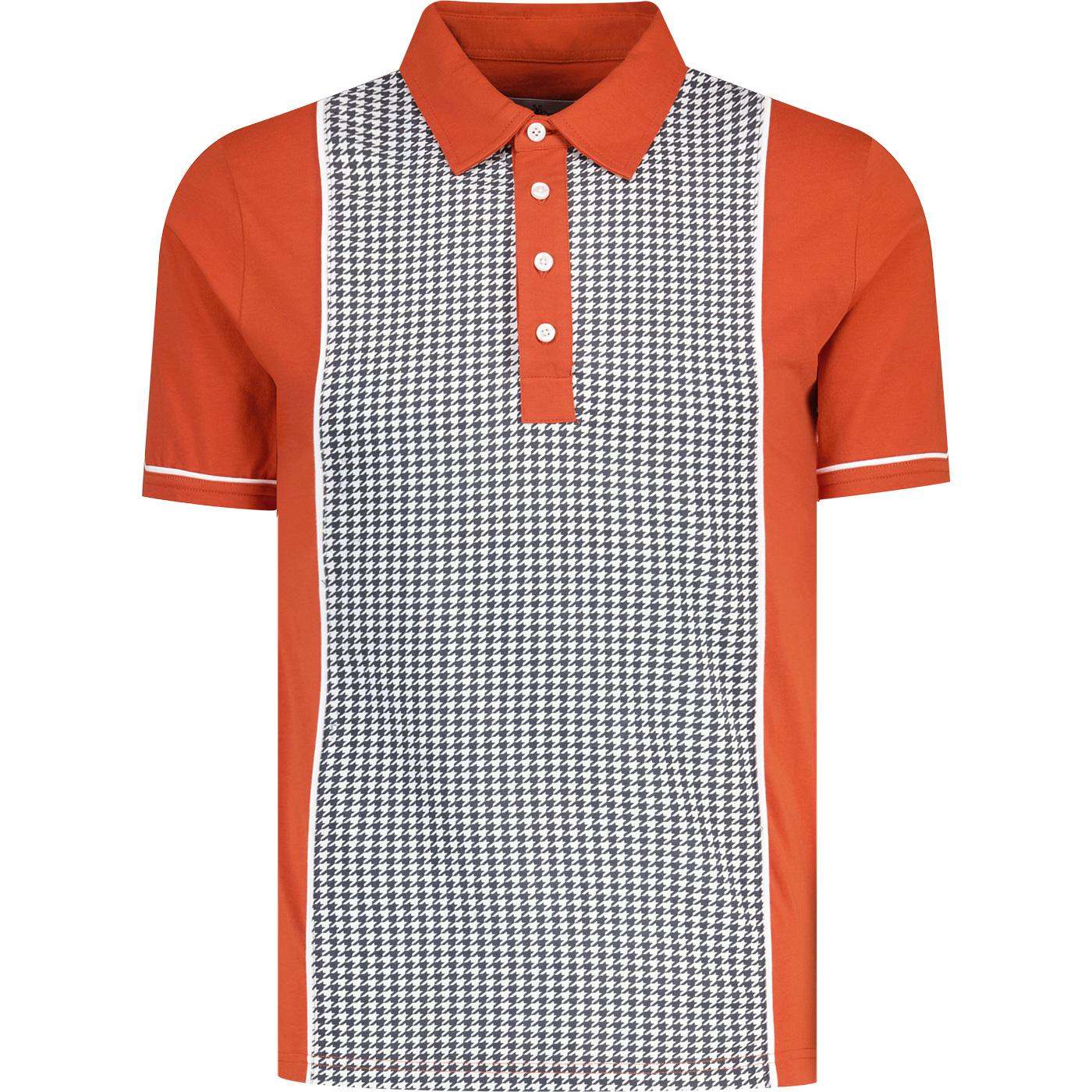 Pelham Madcap England 60s Dogtooth Jersey Polo CS