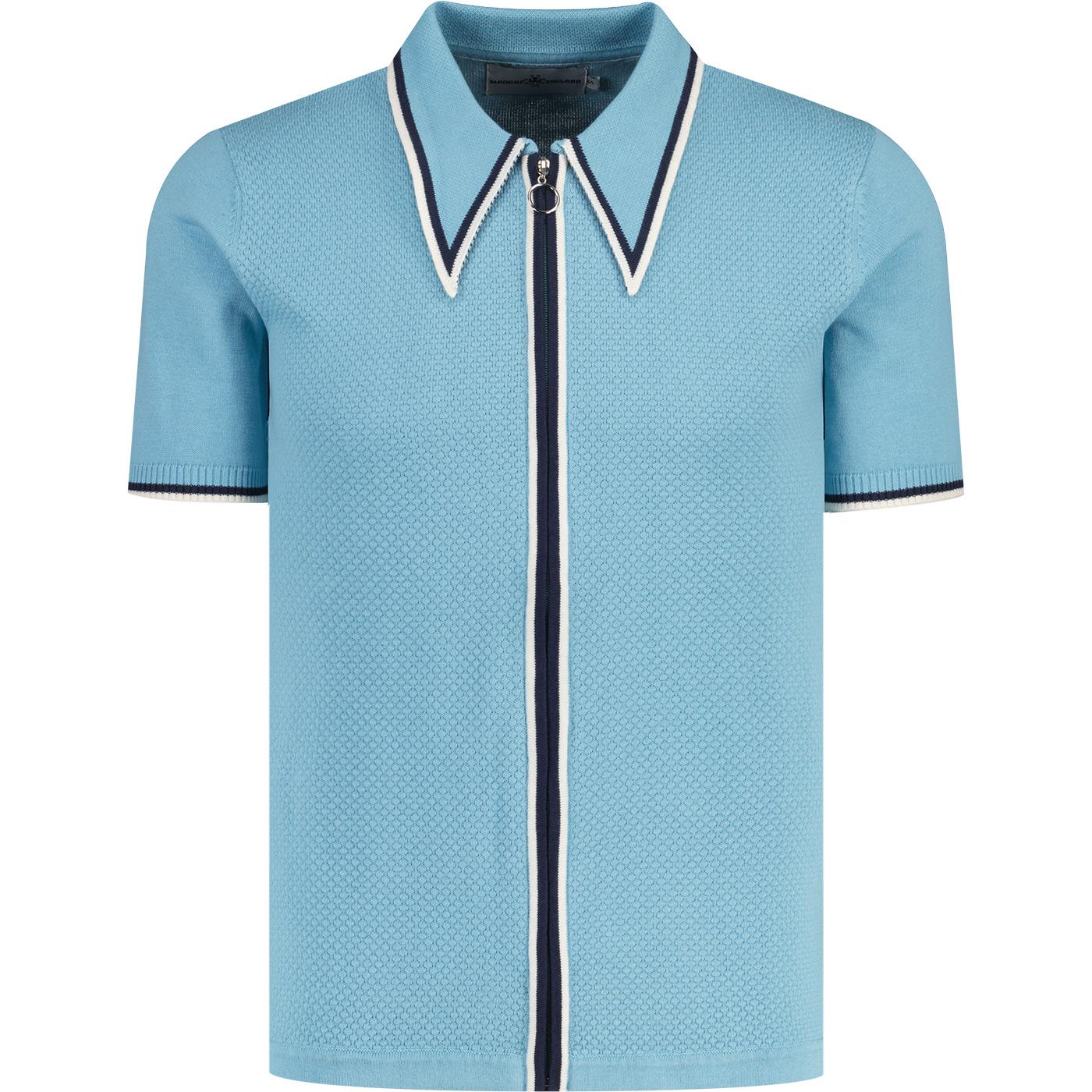 Mack Madcap England Popcorn Knit Mod Polo Shirt AB