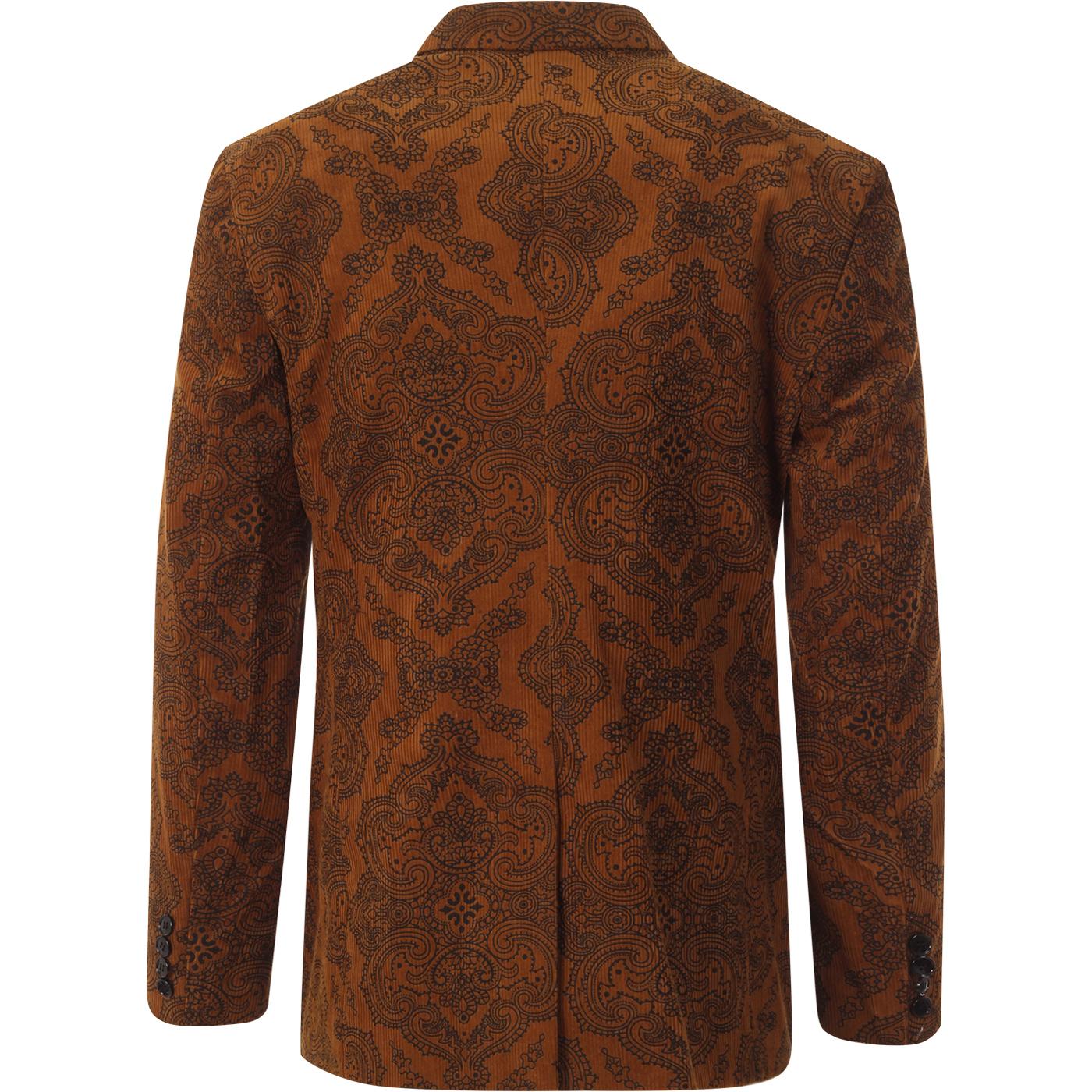 Paisley Rave Mod Cord 3 Button Blazer