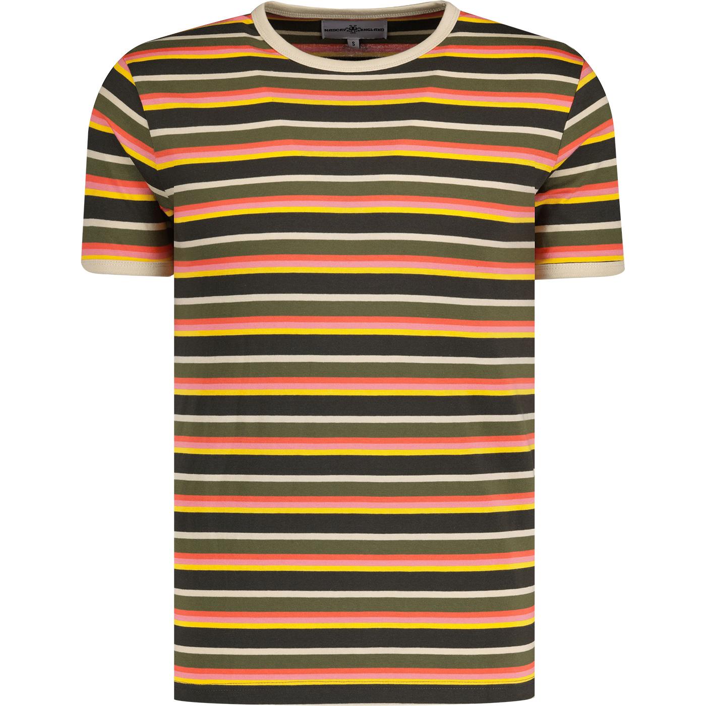 Dekker MADCAP ENGLAND Retro 70s Stripe T-Shirt