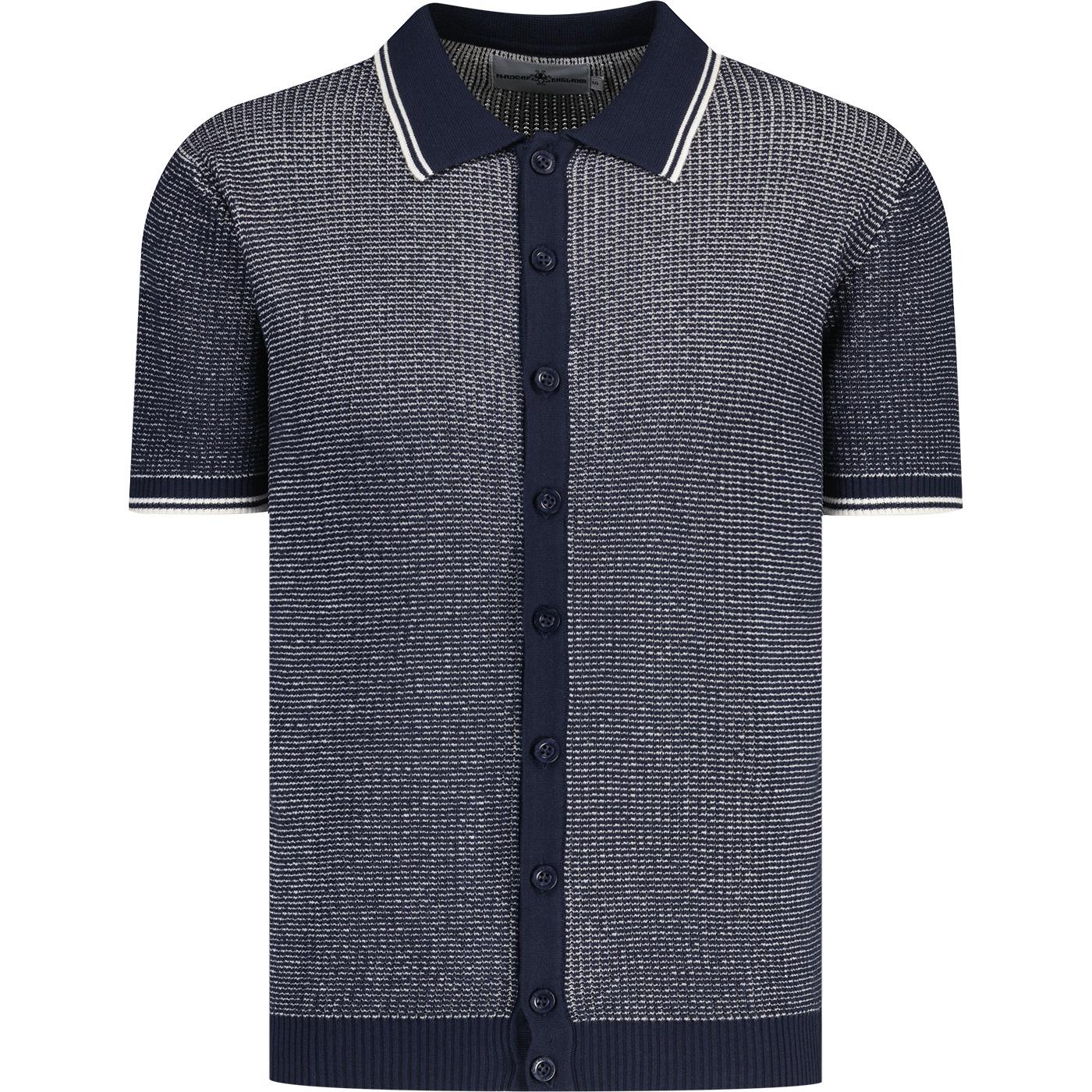Arrow Madcap England Waffle Knit Polo Cardigan NB