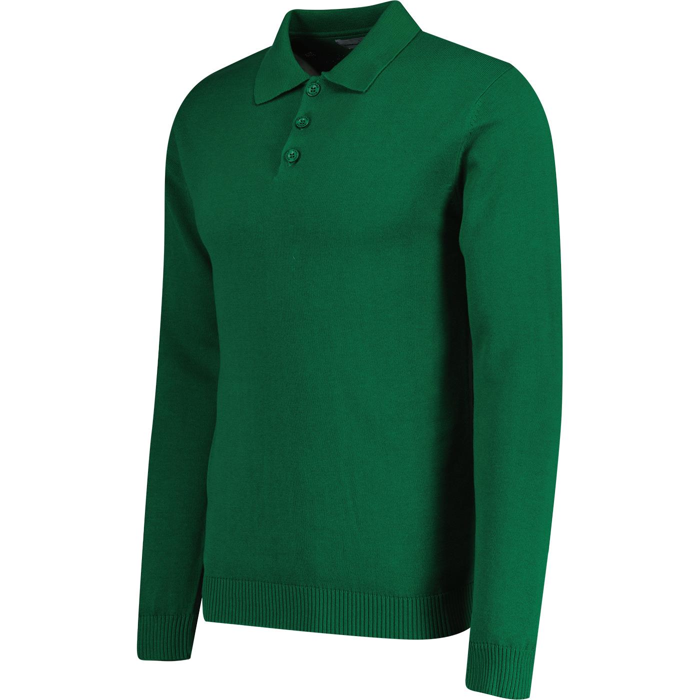 MADCAP ENGLAND Brando 1960s Mod Knitted Polo Green Jacket