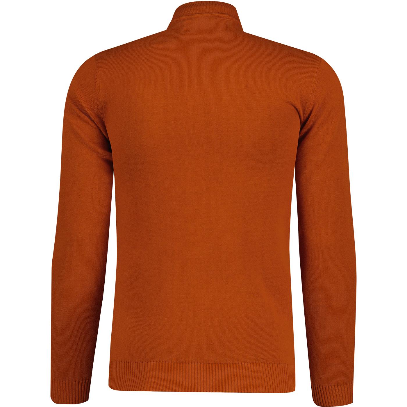 Madcap England Eastwood Mod Mock Turtleneck Jumper Cinnamon