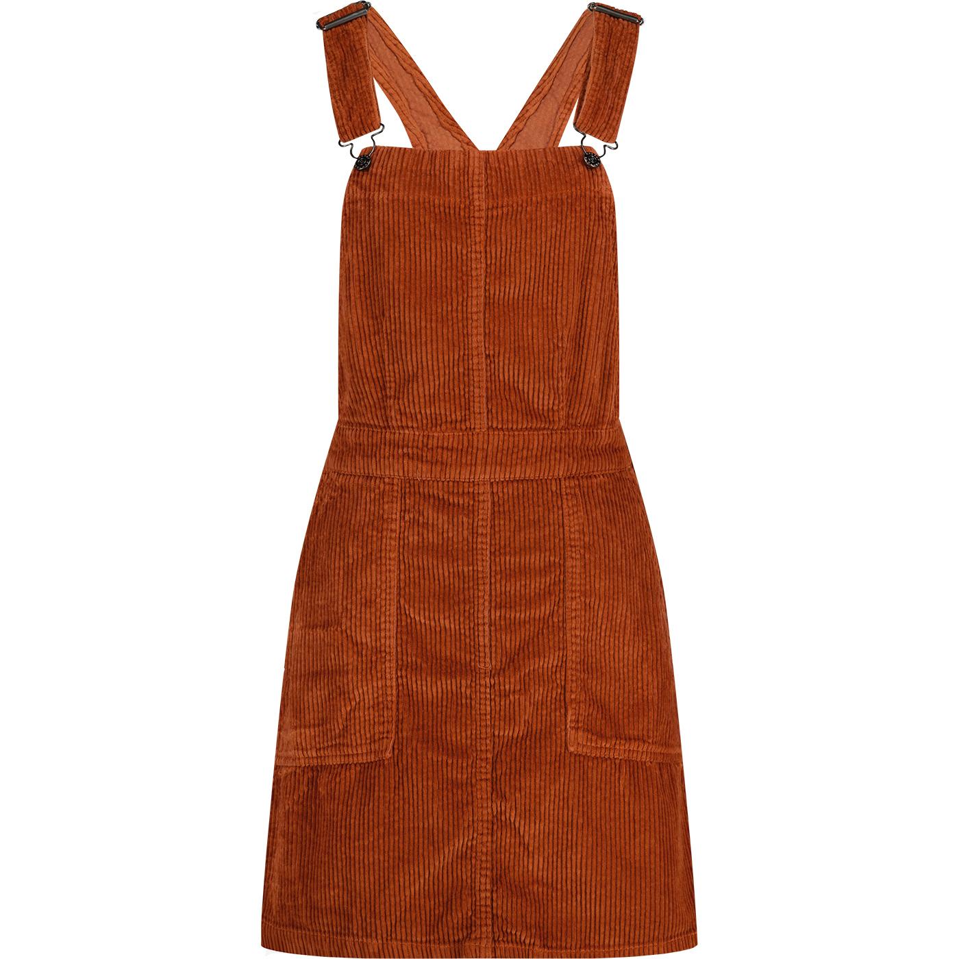 Marlo MADCAP ENGLAND 1960s Cord Pinafore Dress (G)